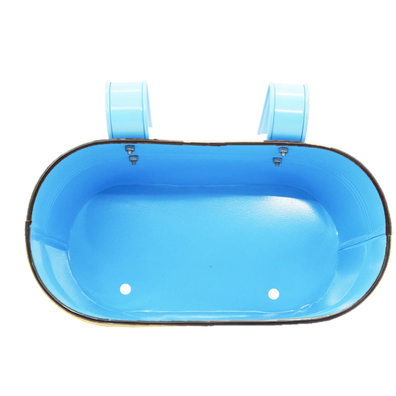 Oval Blue/Gold 10" Balcony Railing Planter - Image 4