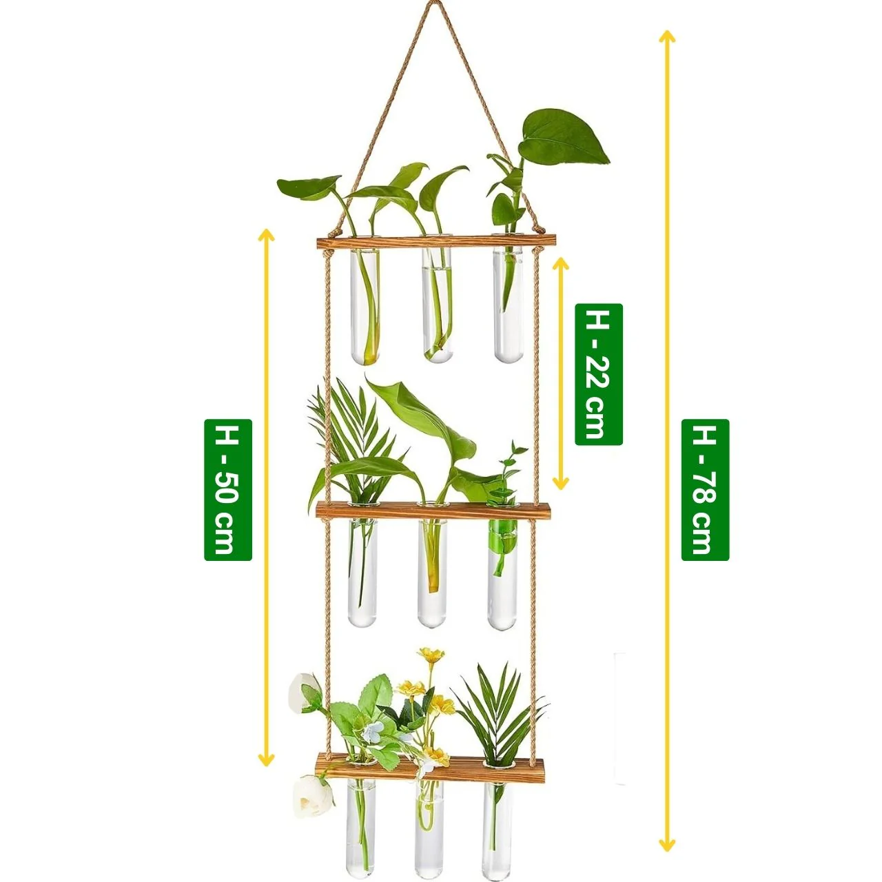 Trio Flow Wall Hanging Test Tube Planter – Modern Hydroponic Display - Image 4
