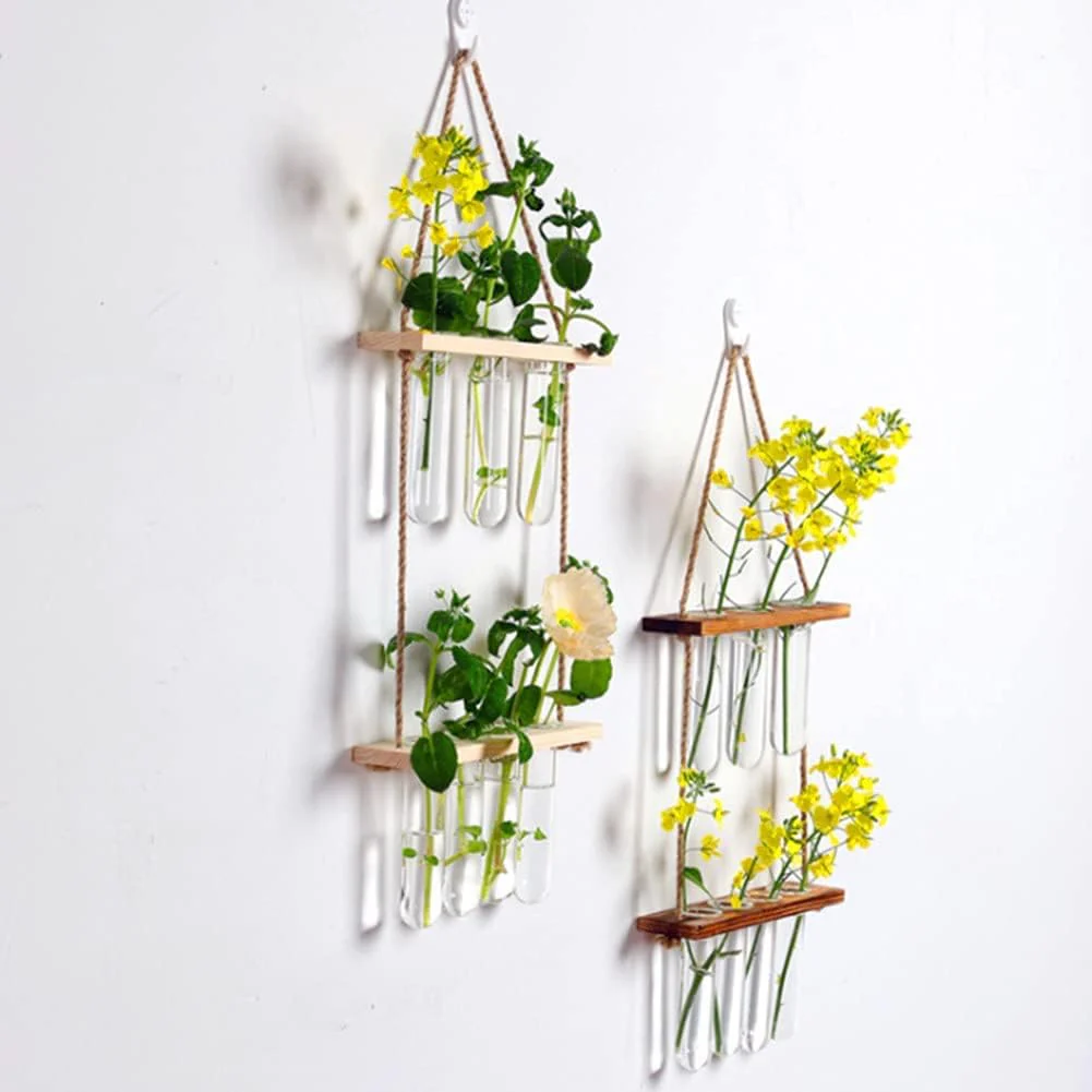 Trio Flow Wall Hanging Test Tube Planter – Modern Hydroponic Display - Image 5
