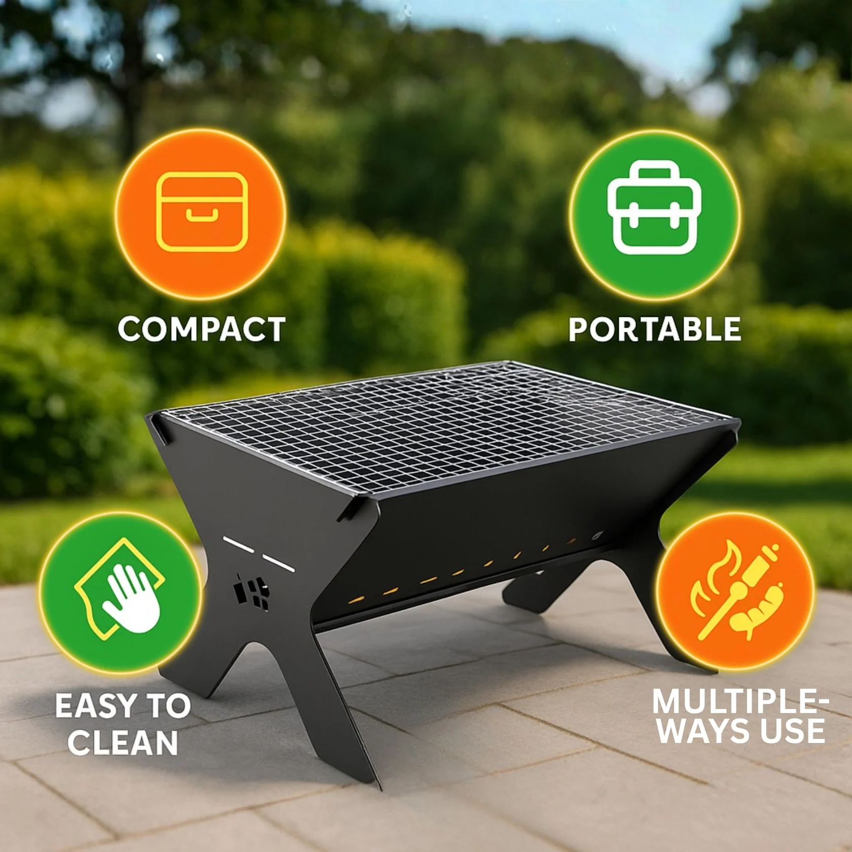 Portable Charcoal Barbeque Grill – High-Quality Net & Fast Setup - Image 7