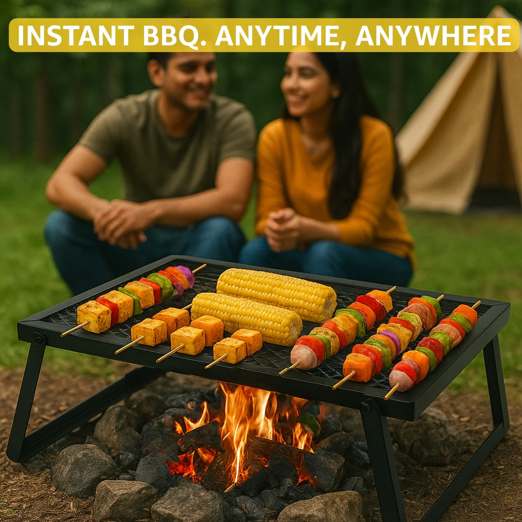 Foldable Metal Charcoal Grill – Portable, Heavy-Duty & Easy to Use - Image 5