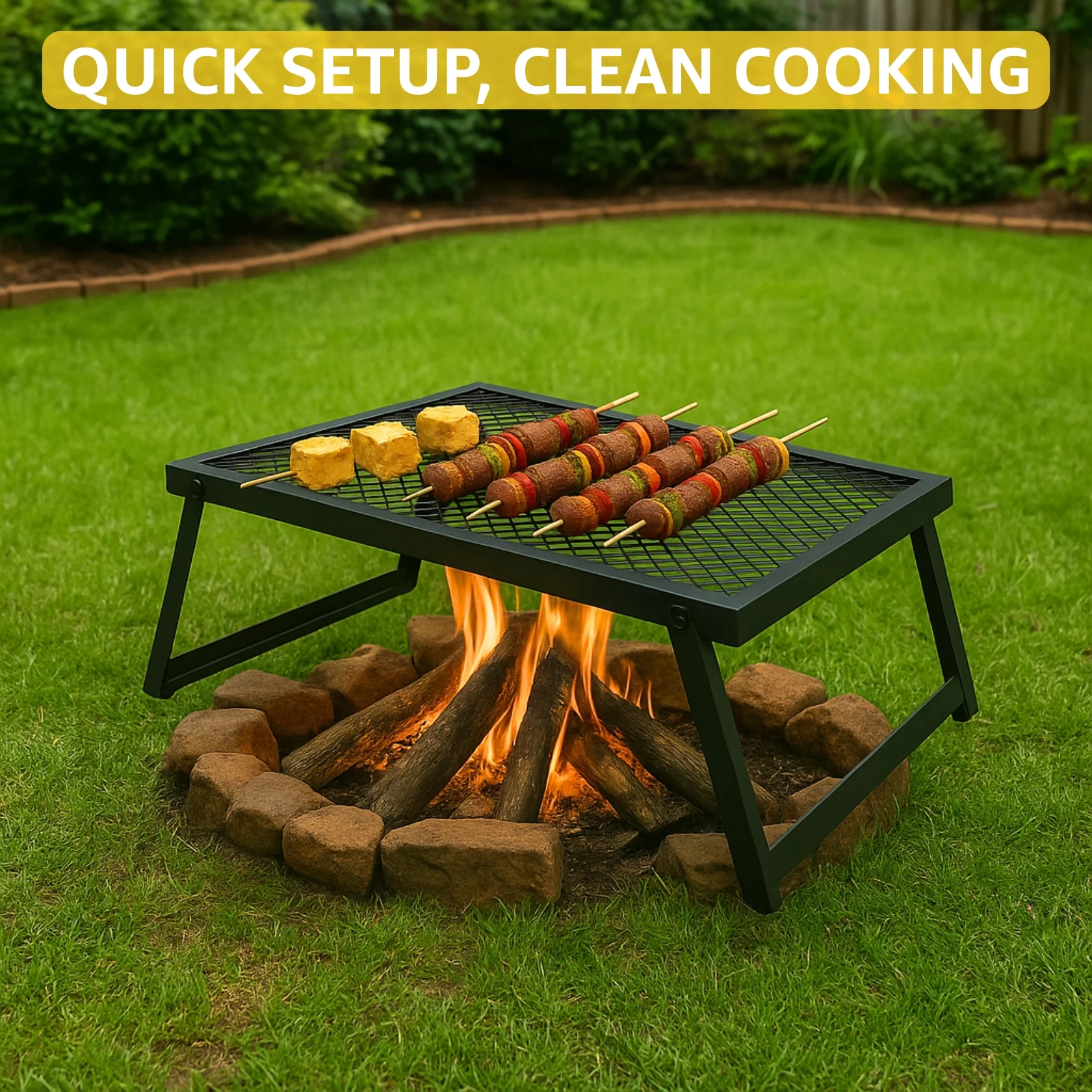 Foldable Metal Charcoal Grill – Portable, Heavy-Duty & Easy to Use - Image 7