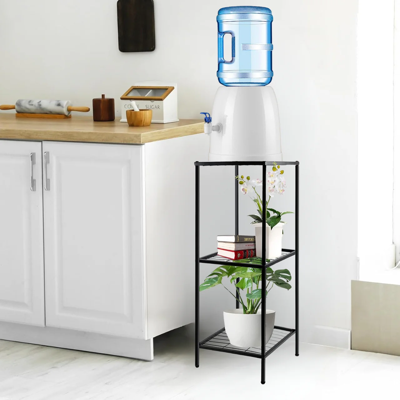 Ecofynd 3-Tier Utility Water Dispenser Stand – Black - Image 4
