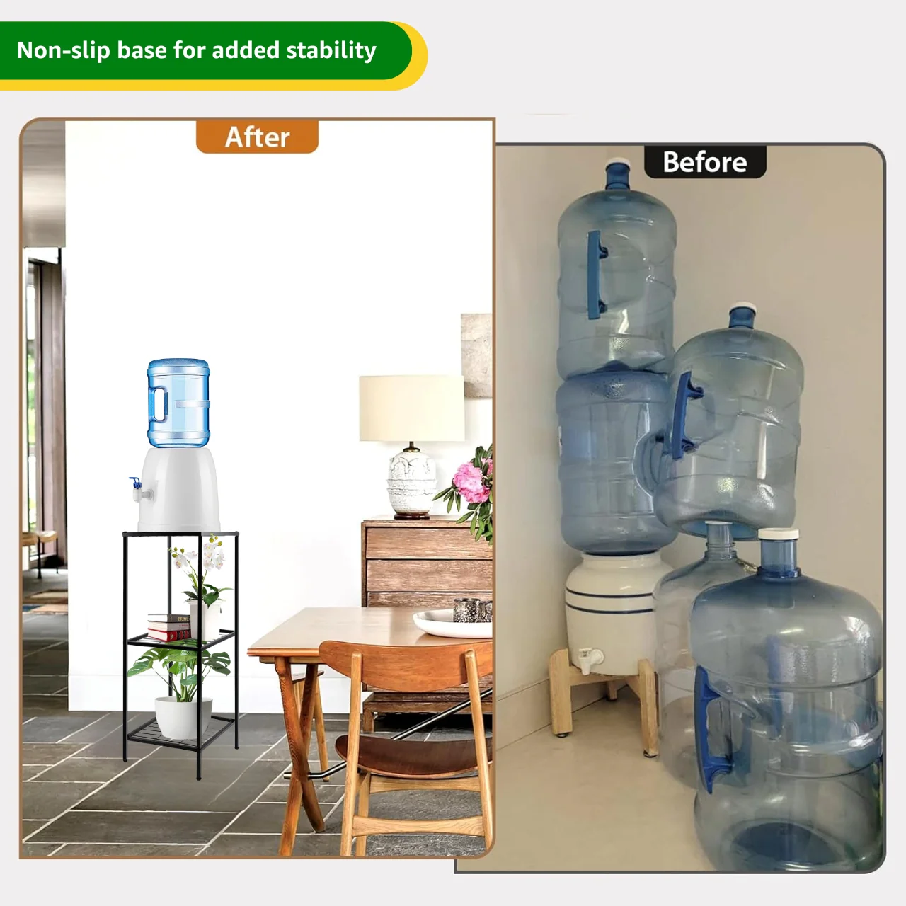 Ecofynd 3-Tier Utility Water Dispenser Stand – Black - Image 7