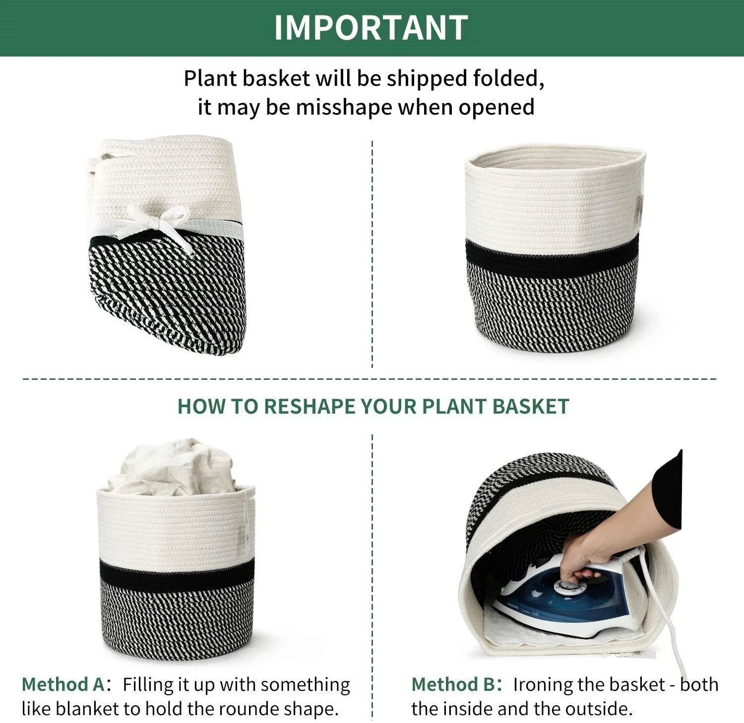 Cotton Rope Plant Basket - Image 4