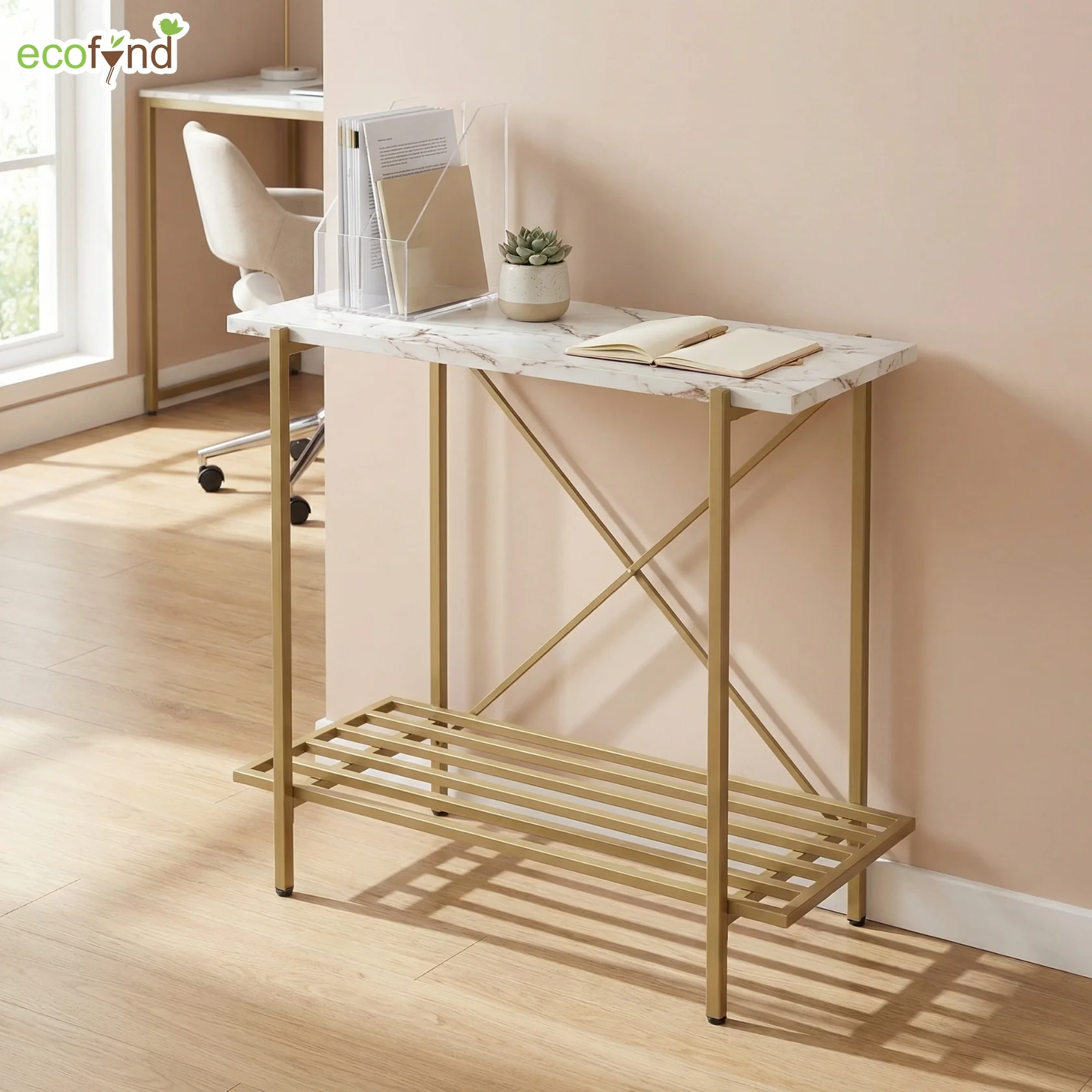 26 Inch 2 Tier Console Table - Image 7