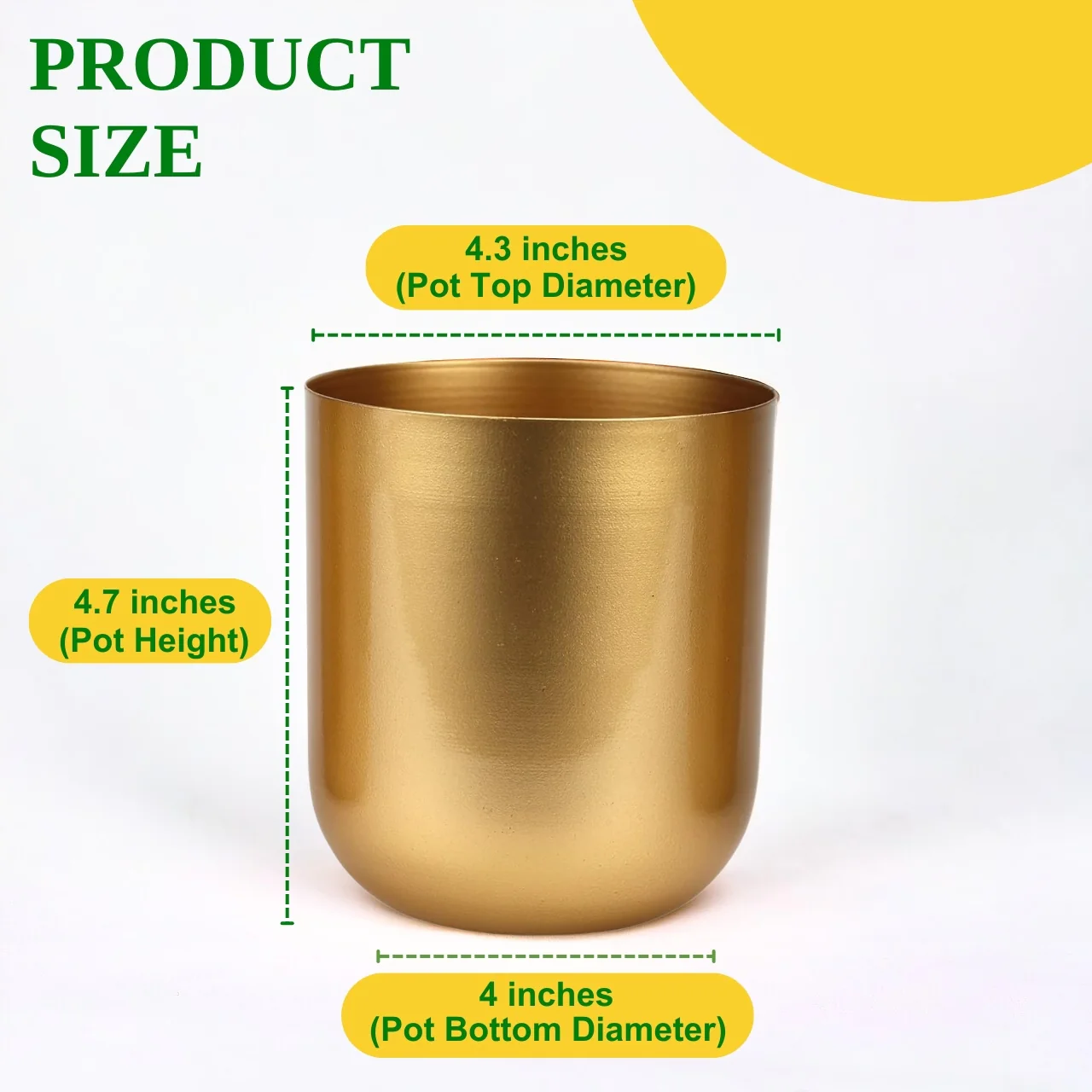 Succulent Gold Metal Plant Pot - Image 3