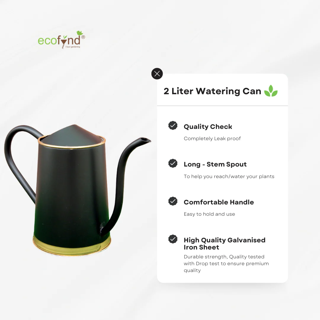 Ecofynd Black Watering Can 1.5 Litre - Image 3