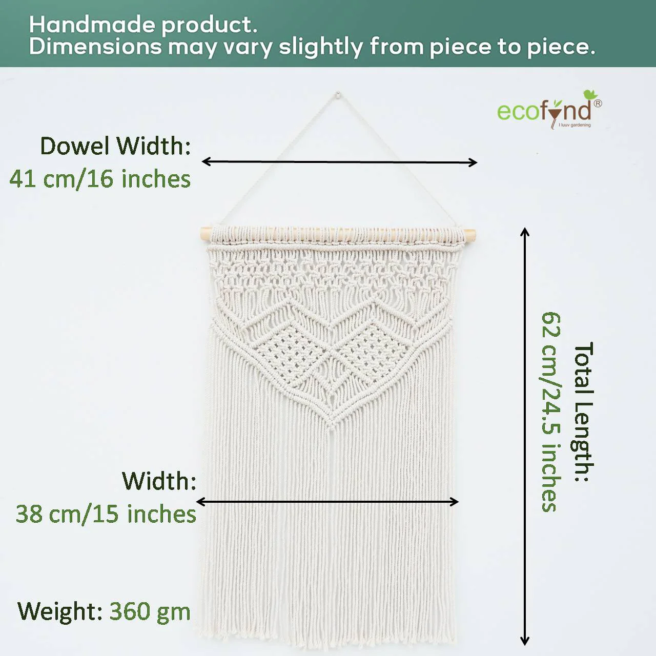 Macrame Boho Wall Hanging - Image 3