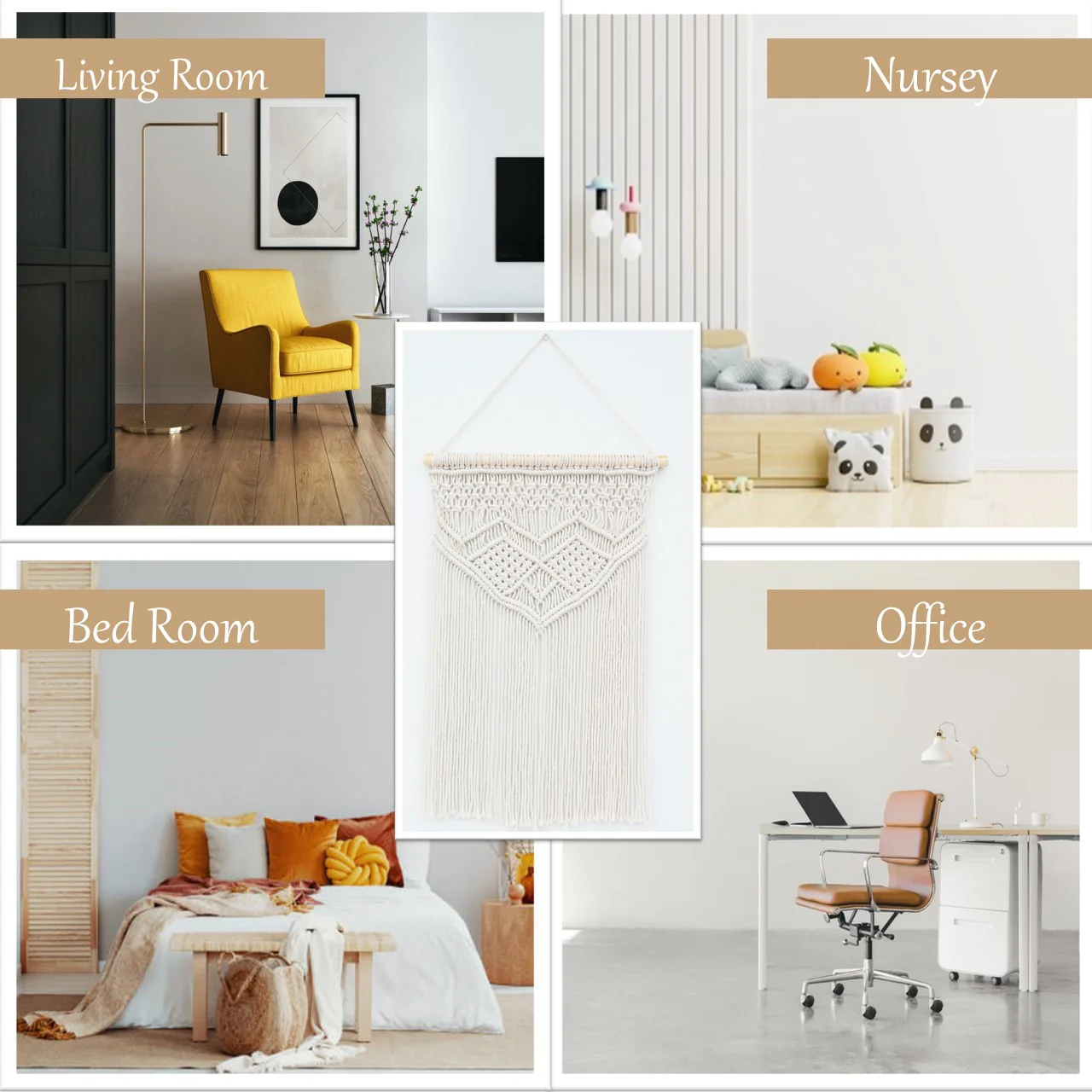 Macrame Boho Wall Hanging - Image 6