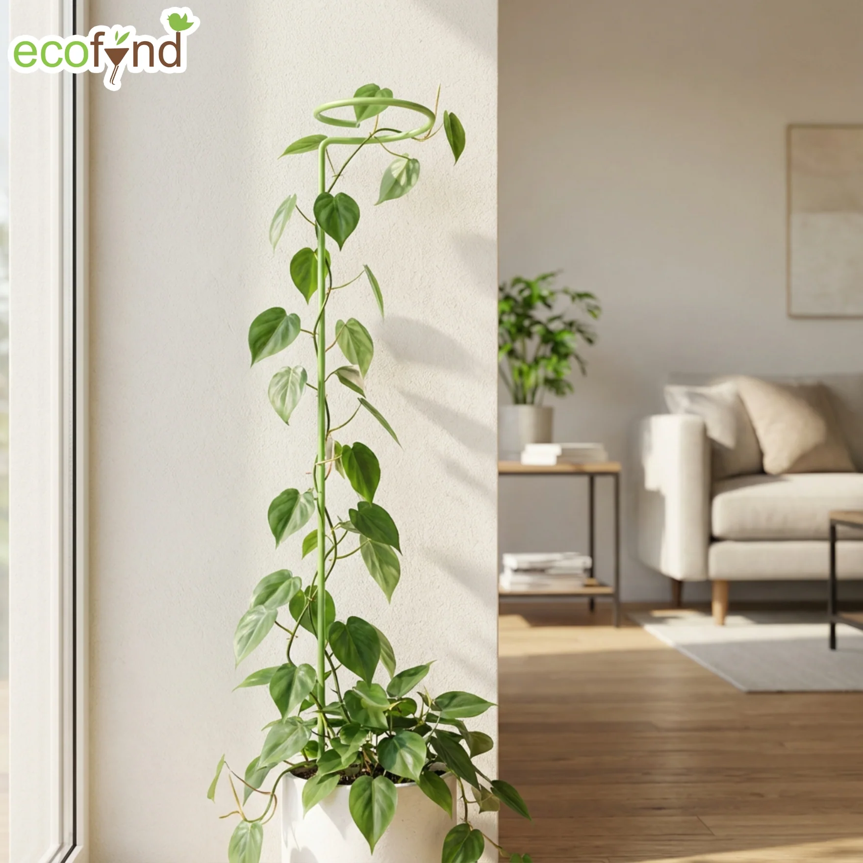 Light Green Metal Plant Trellis – 18 Inch Rust-Resistant Stake - Image 5