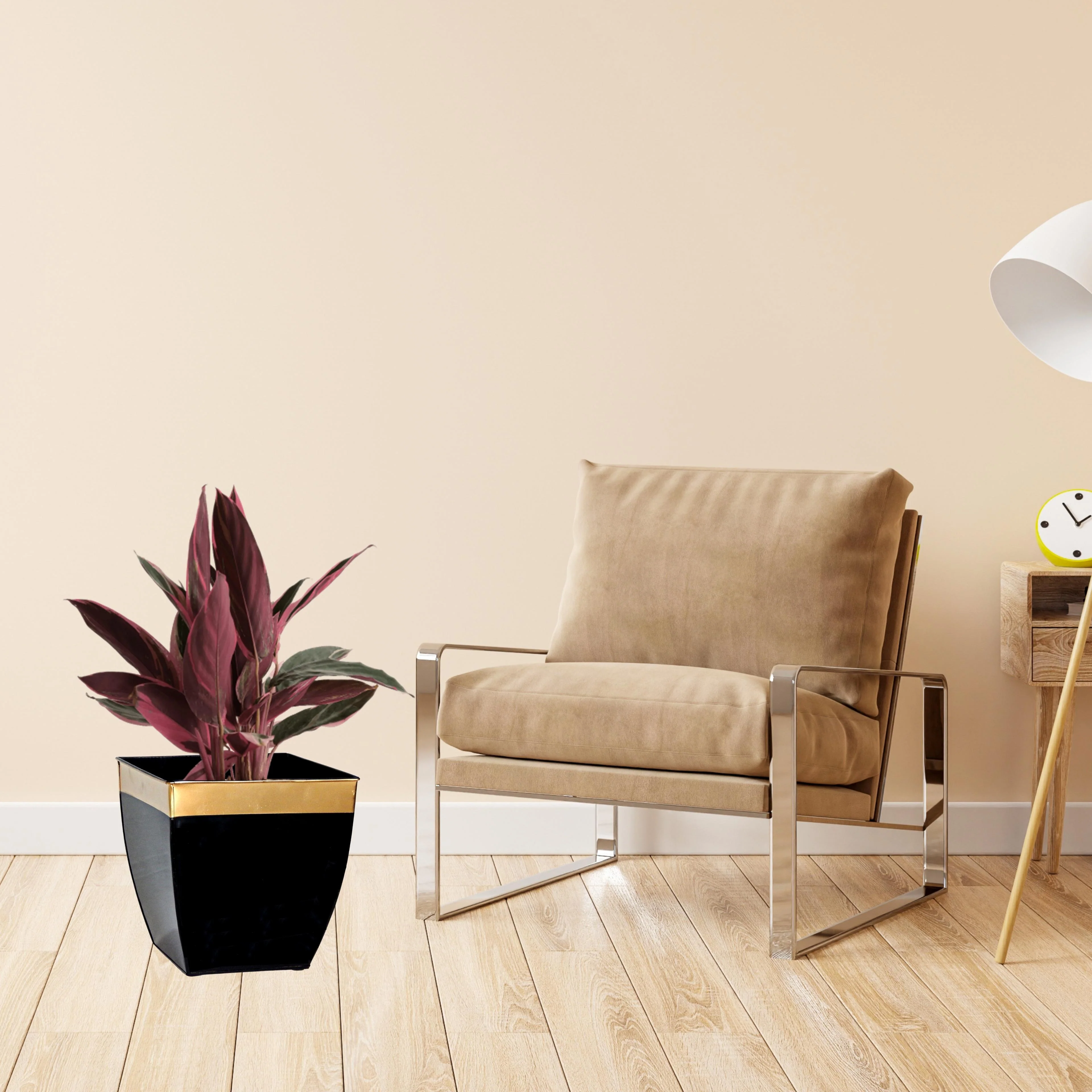 Midland 8” Multicolor Metal Planter – Tapered Design - Image 7