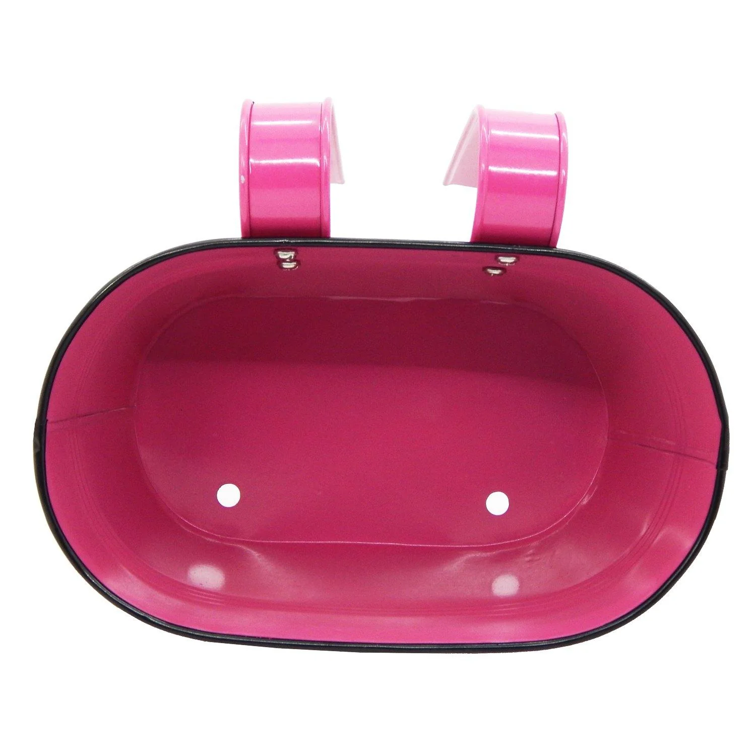 Oval Pink/Black 10" Balcony Railing Planter - Image 6