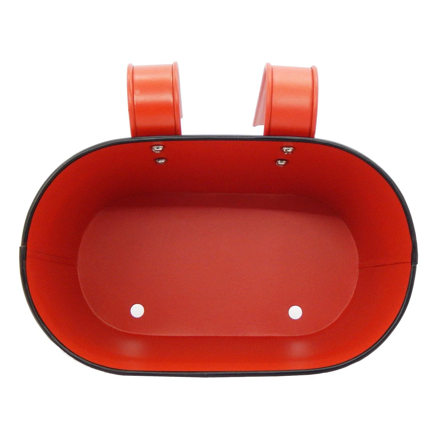 Oval Red/Black 10" Balcony Railing Planter - Image 4