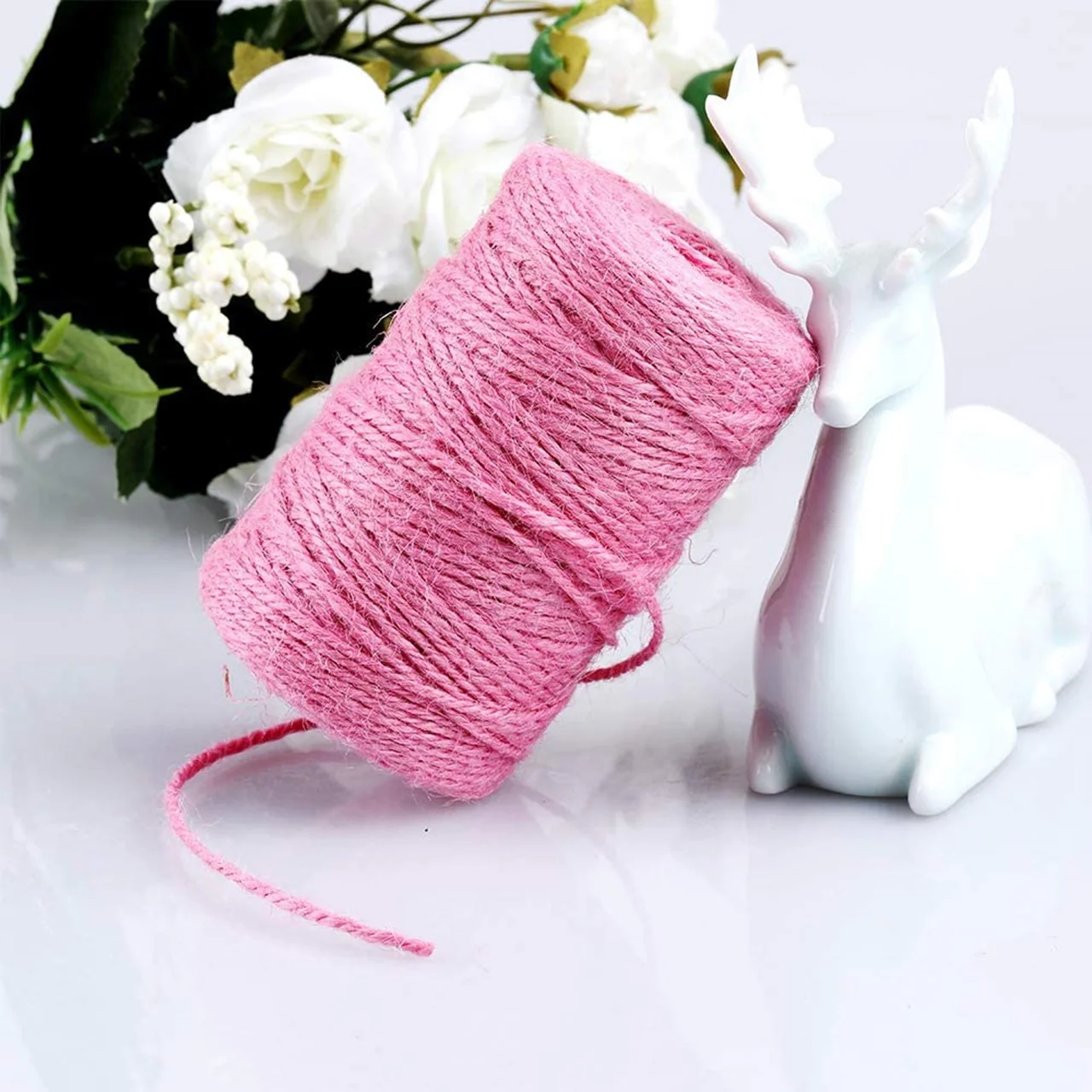 ecofynd Single String Baby Pink Color Jute Cord - Image 4