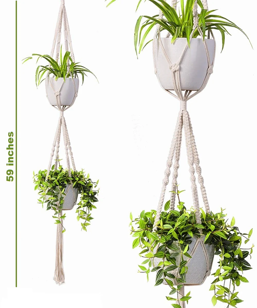 2-Tier Macrame Plant Hanger - Image 3