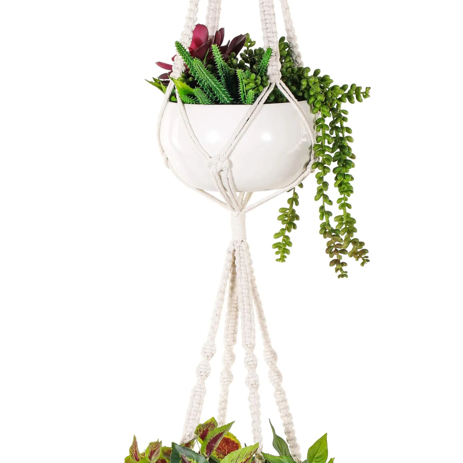 2-Tier Macrame Plant Hanger - Image 5