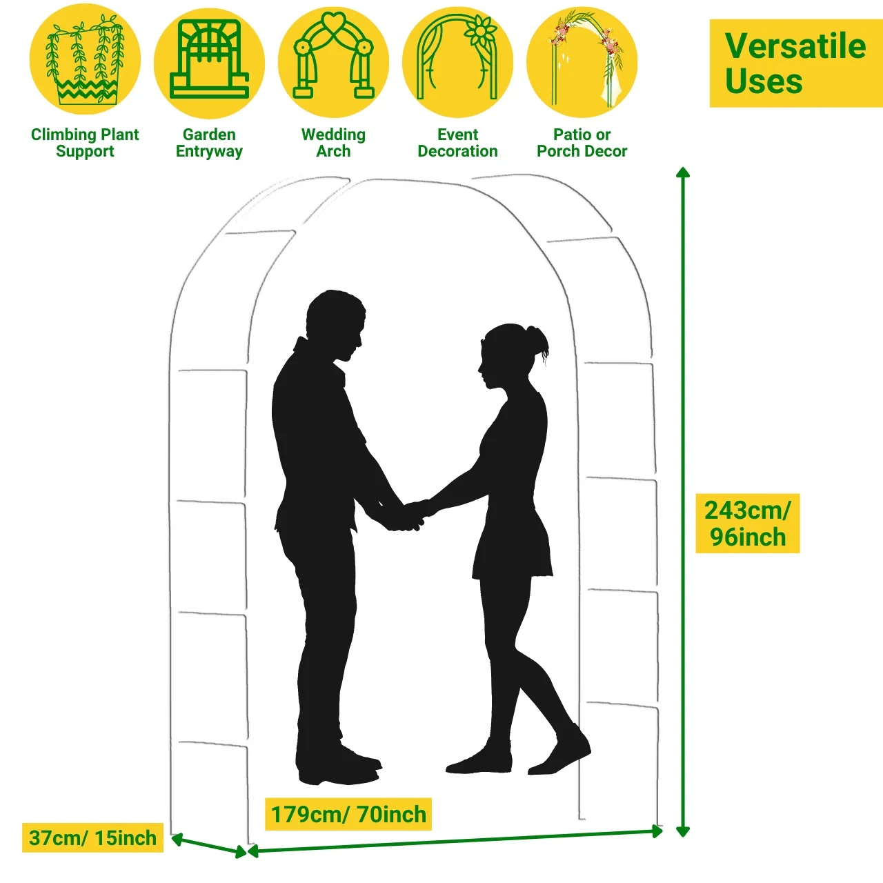 Flourish Frame - Garden Arch Trellis for Climbing Plants & Hanging Planters - Image 4