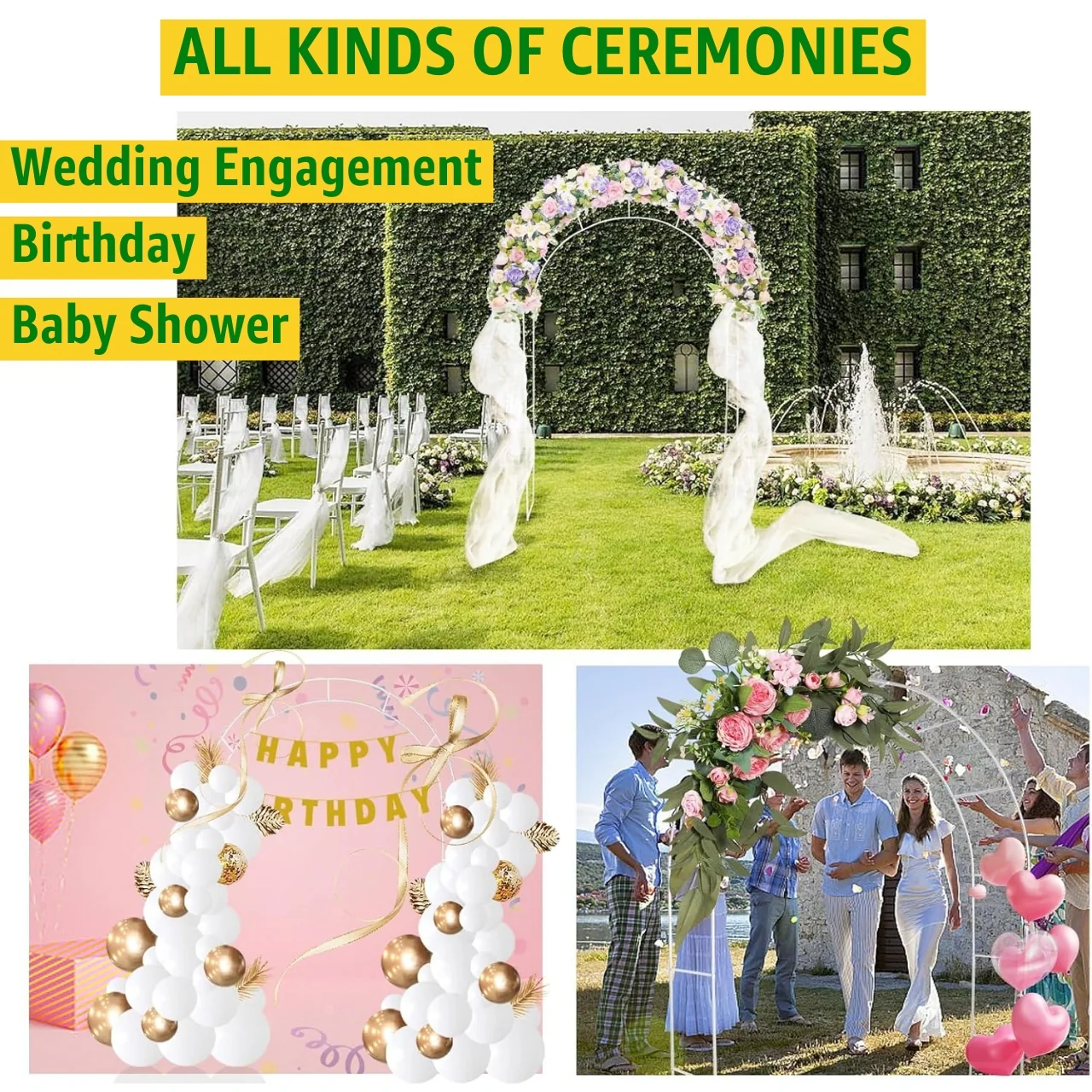 Flourish Frame - Garden Arch Trellis for Climbing Plants & Hanging Planters - Image 5