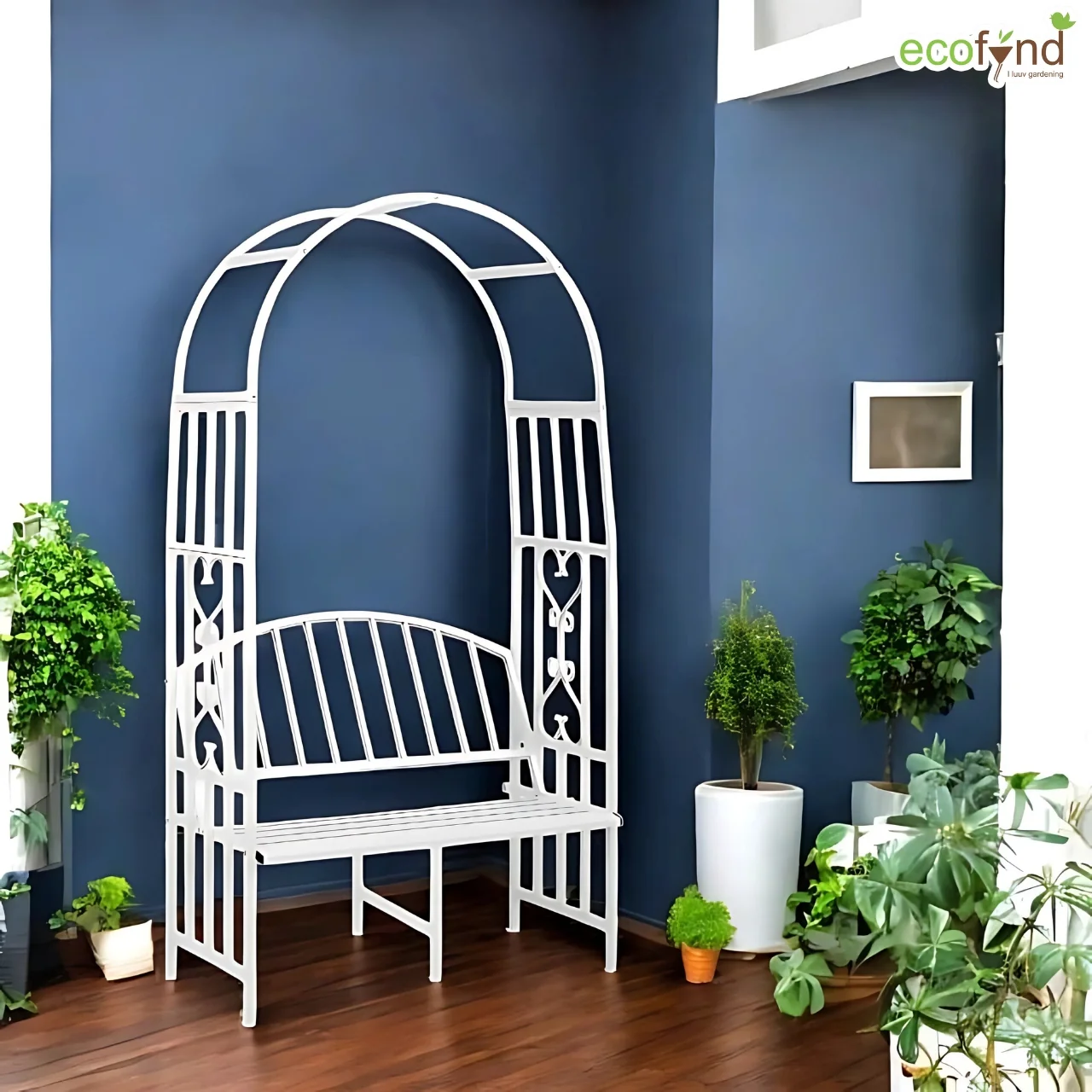 Wide Garden Arch with Bench – Elegant Metal Arbor for Climbing Plants - Image 7