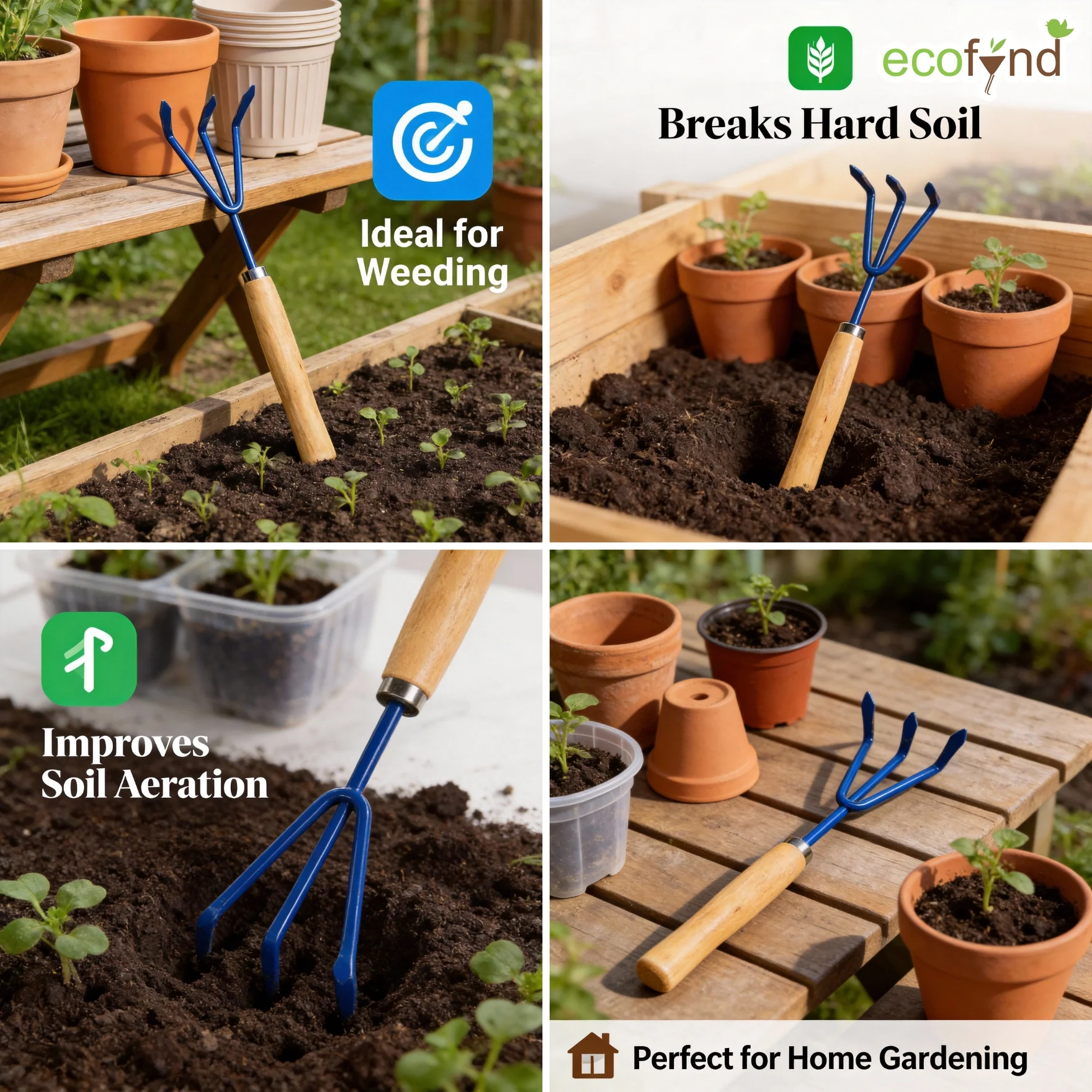 Cultivator with Wooden Handle - Image 4