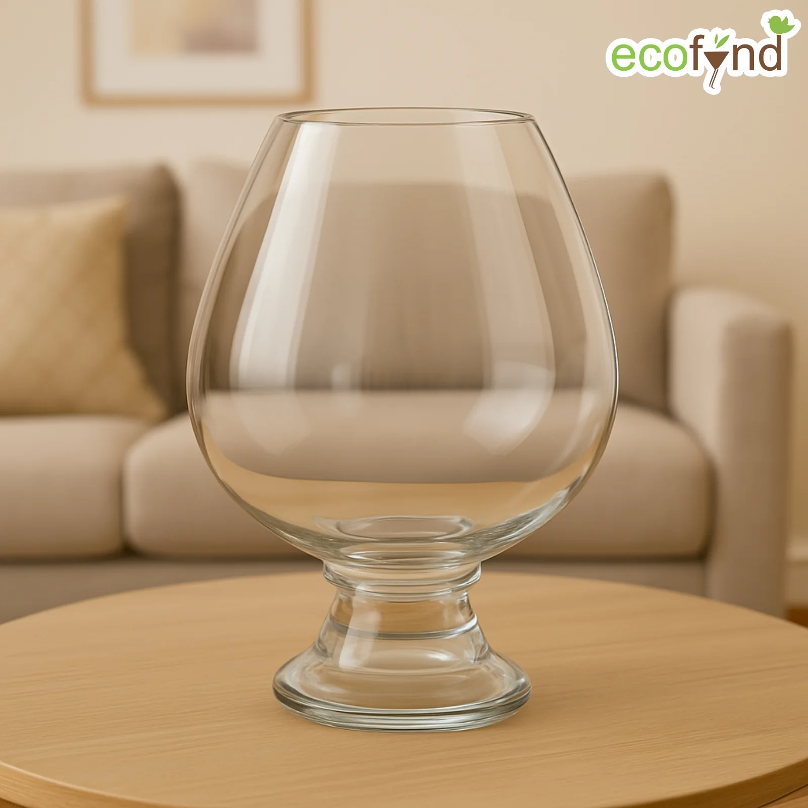 Glass Vase for Flowers & Décor – Clear Goblet Shape | Transparent - Image 3