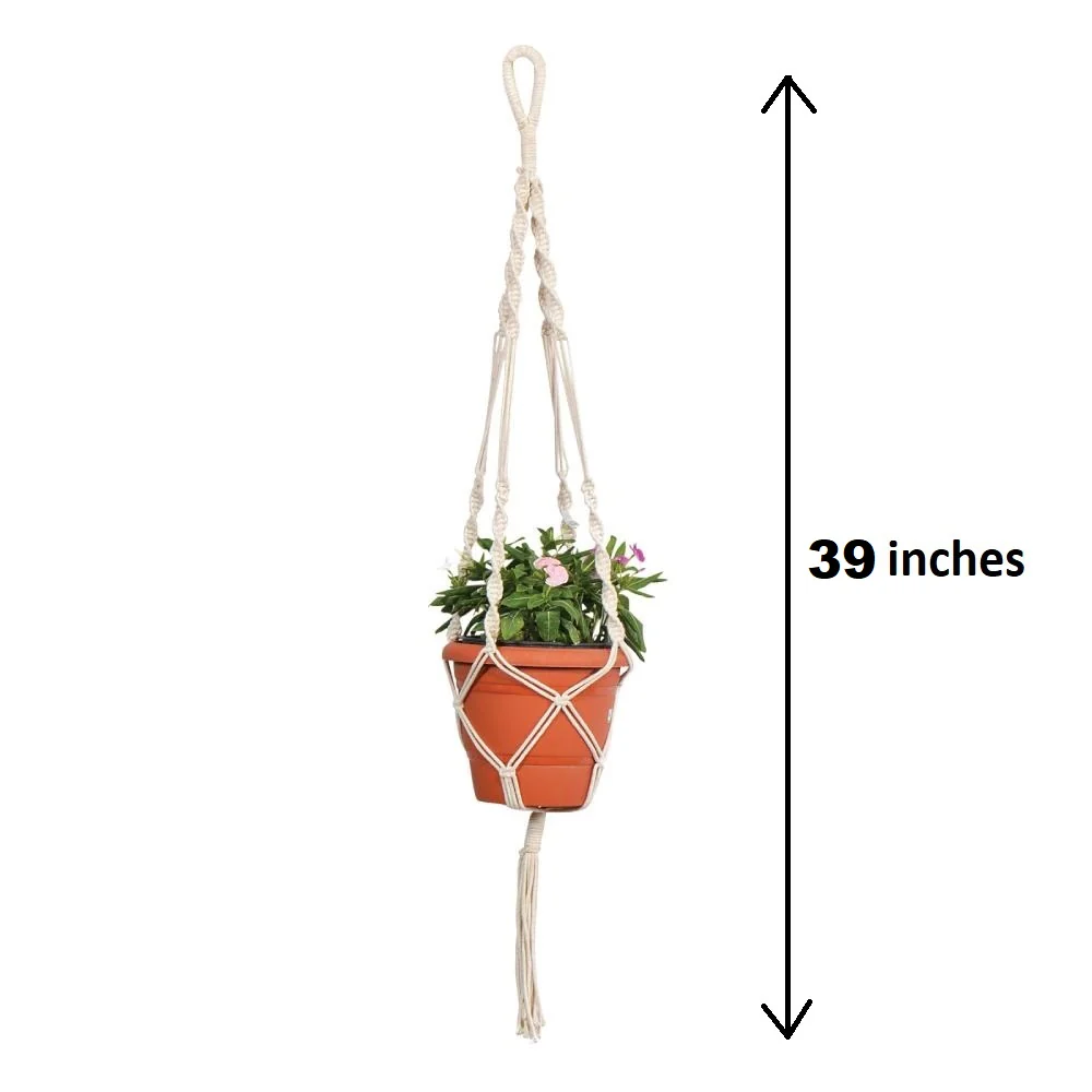 Twisted Macrame Plant Hanger (Set of 2) - Image 3