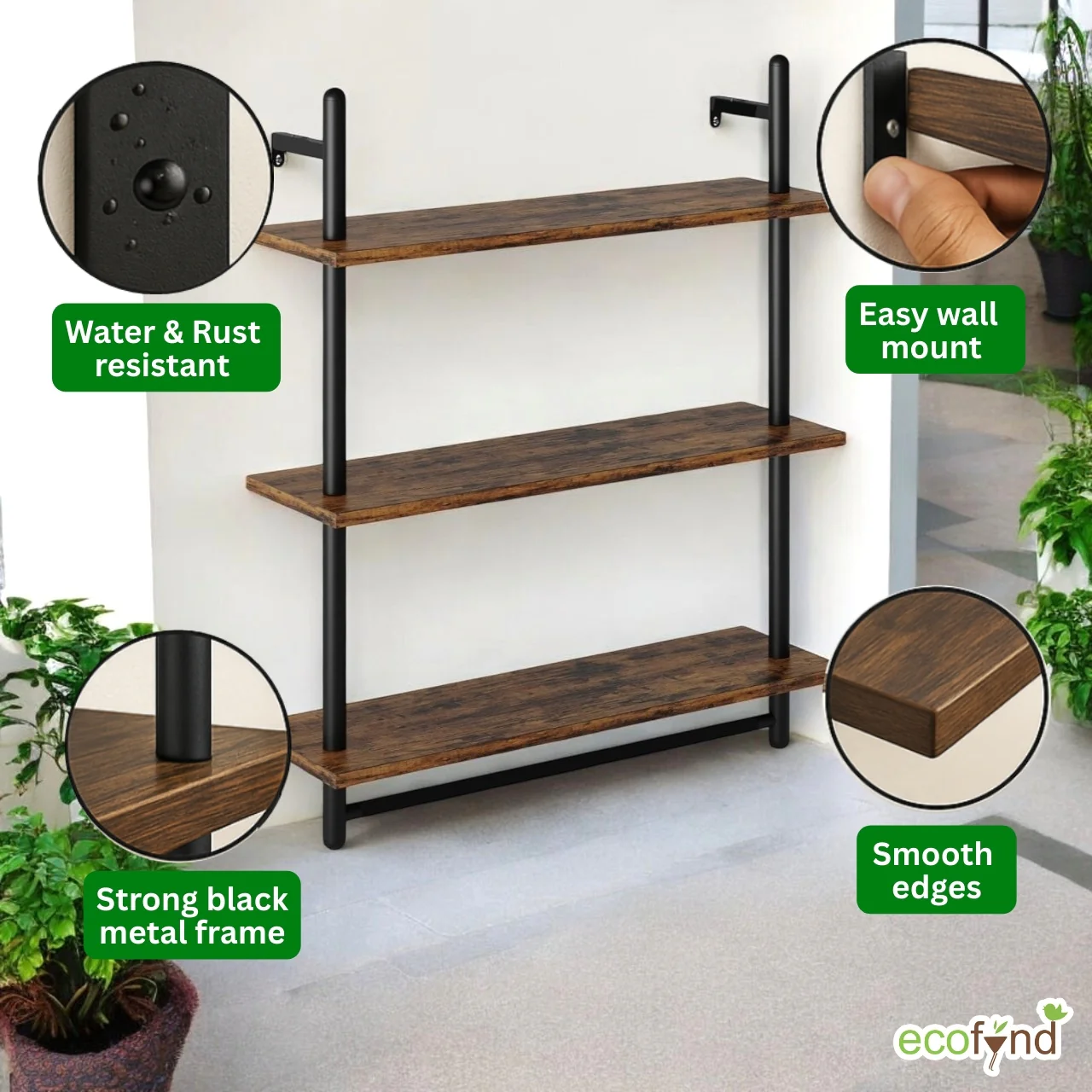 Rust-Resistant 3-Layer Storage Rack for Living Room - Image 3