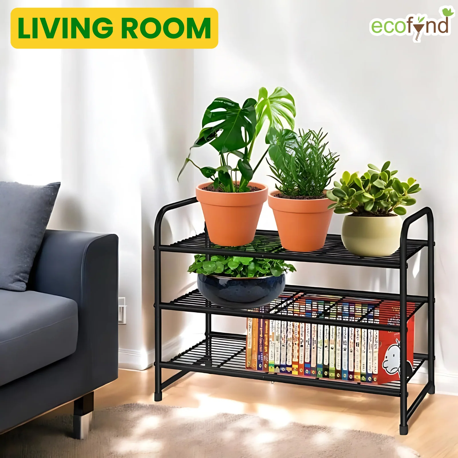 3-Tier Multipurpose Stand – Space-Saving Metal Storage Rack - Image 3