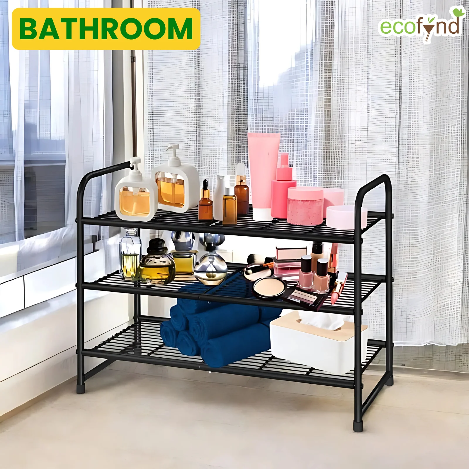 3-Tier Multipurpose Stand – Space-Saving Metal Storage Rack - Image 4