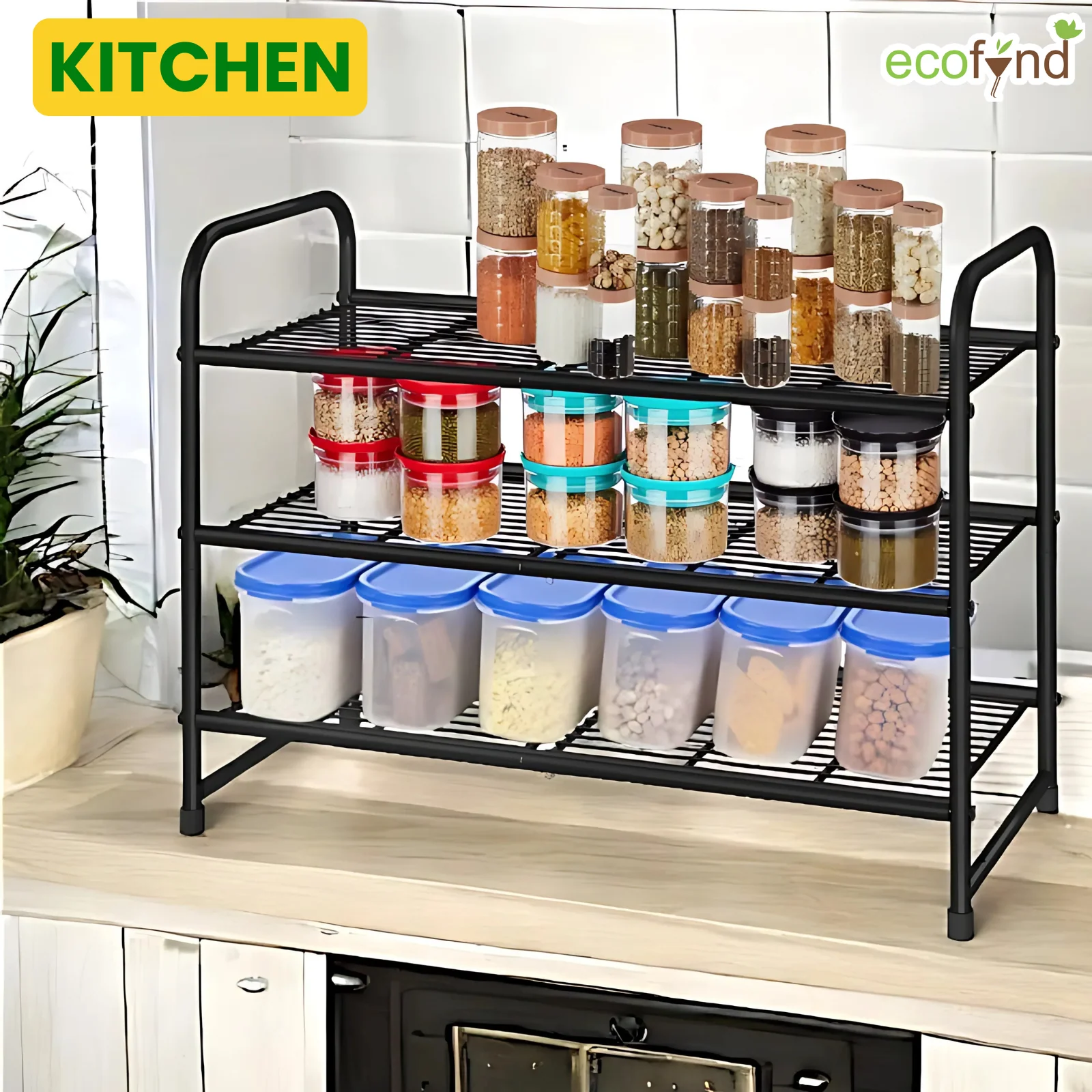3-Tier Multipurpose Stand – Space-Saving Metal Storage Rack - Image 5