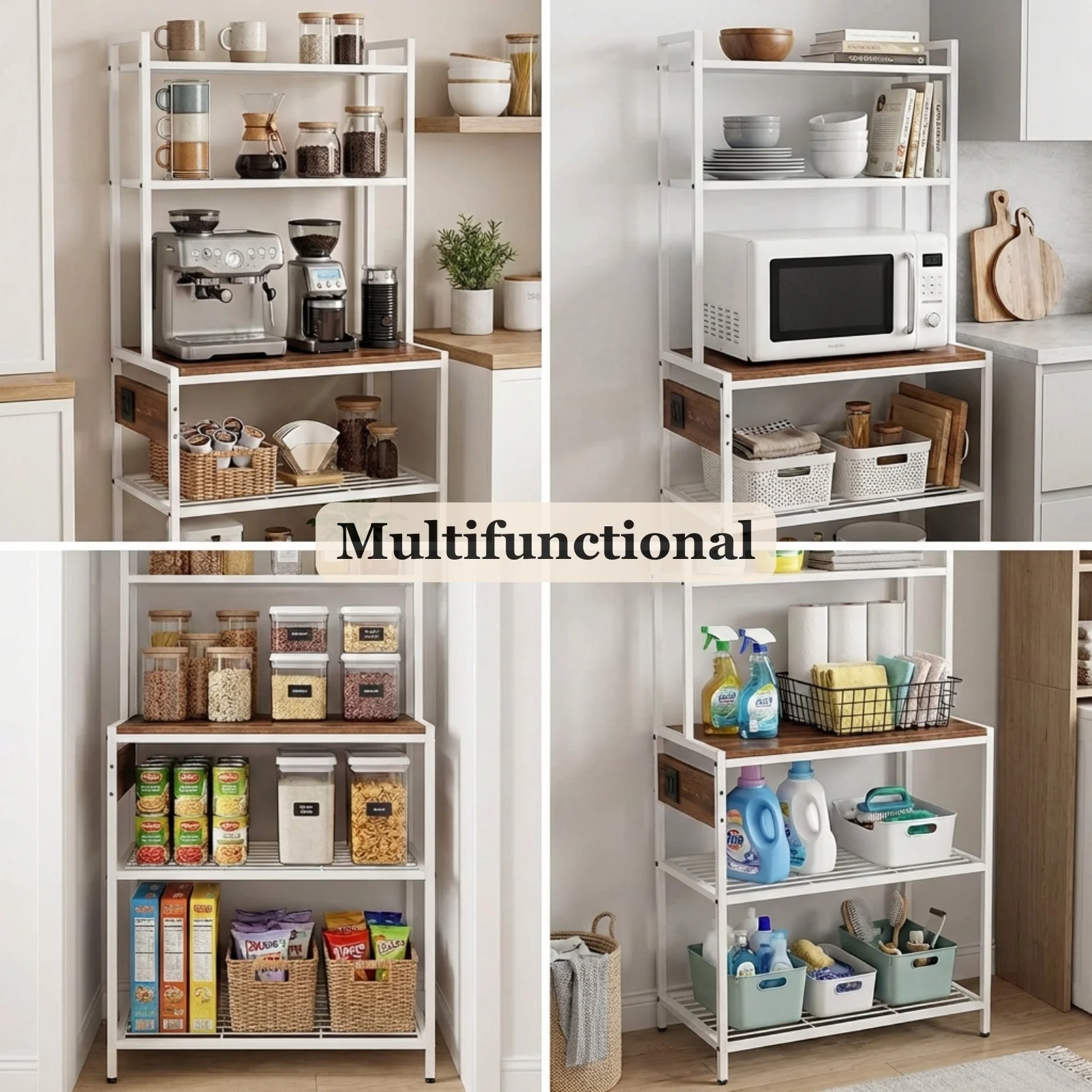 5-Tier Storage Rack with Electricity Board for Kitchen Organizer - Image 7