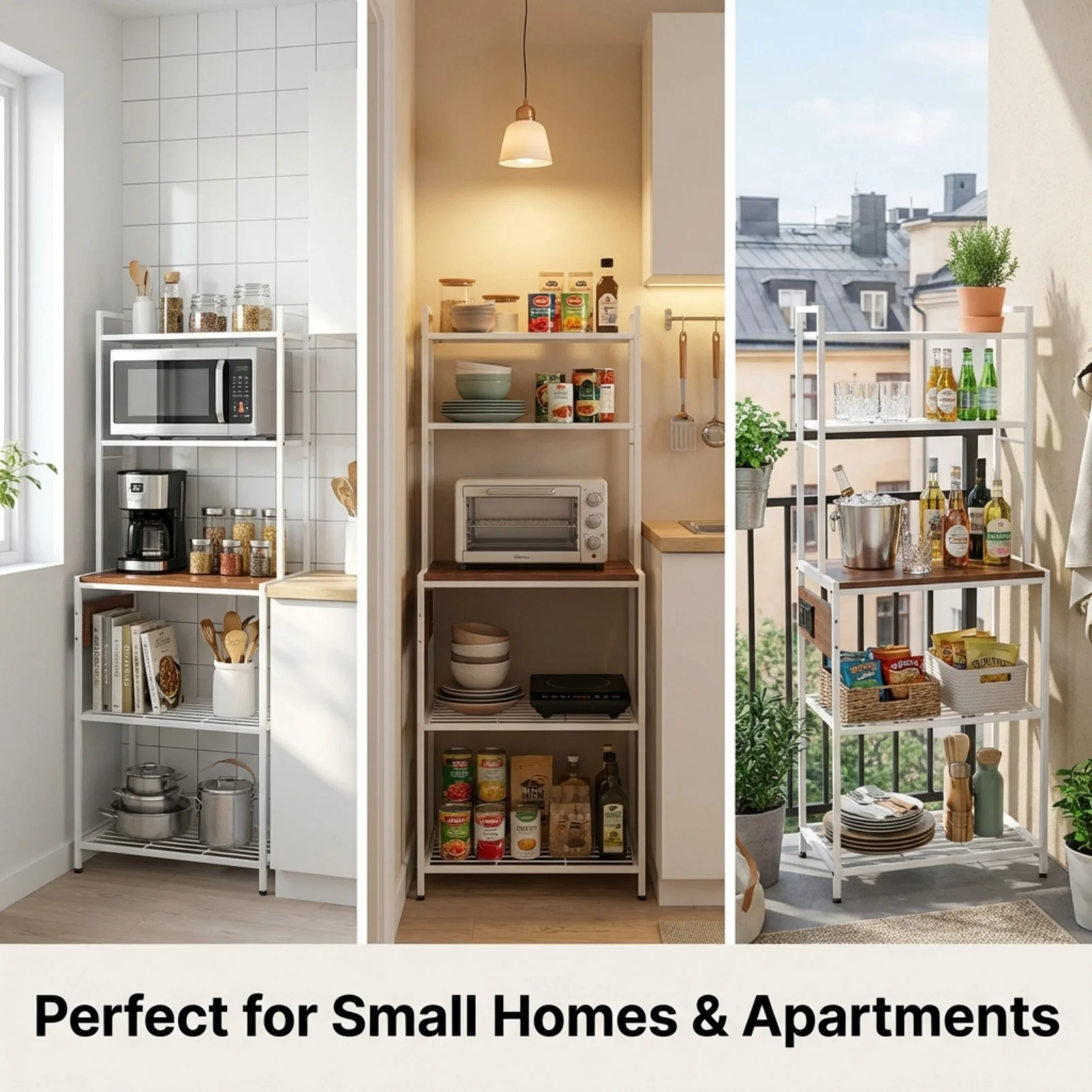 5-Tier Storage Rack with Electricity Board for Kitchen Organizer - Image 8