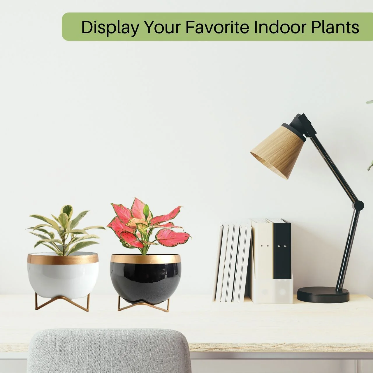 Metal Planter Pot with Gold Stand - Image 7