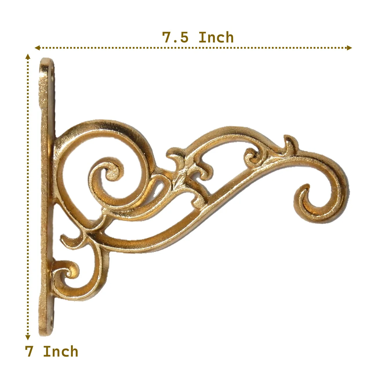 Golden Finish Aluminium Wall Plant Bracket – 30kg Heavy-Duty Hook - Image 4