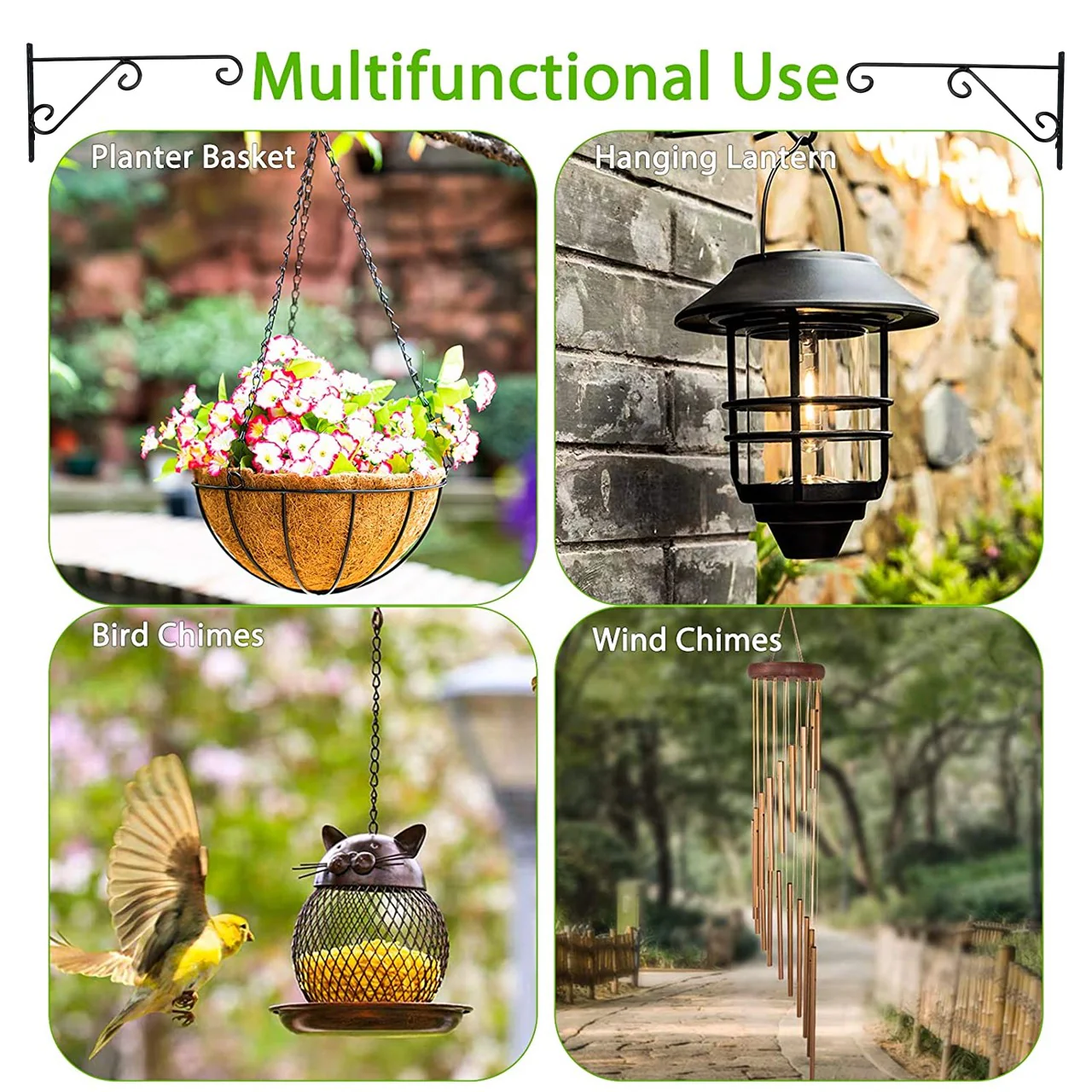 Elegant Curve – Metal Wall Hook Plant Bracket by Ecofynd - Image 3