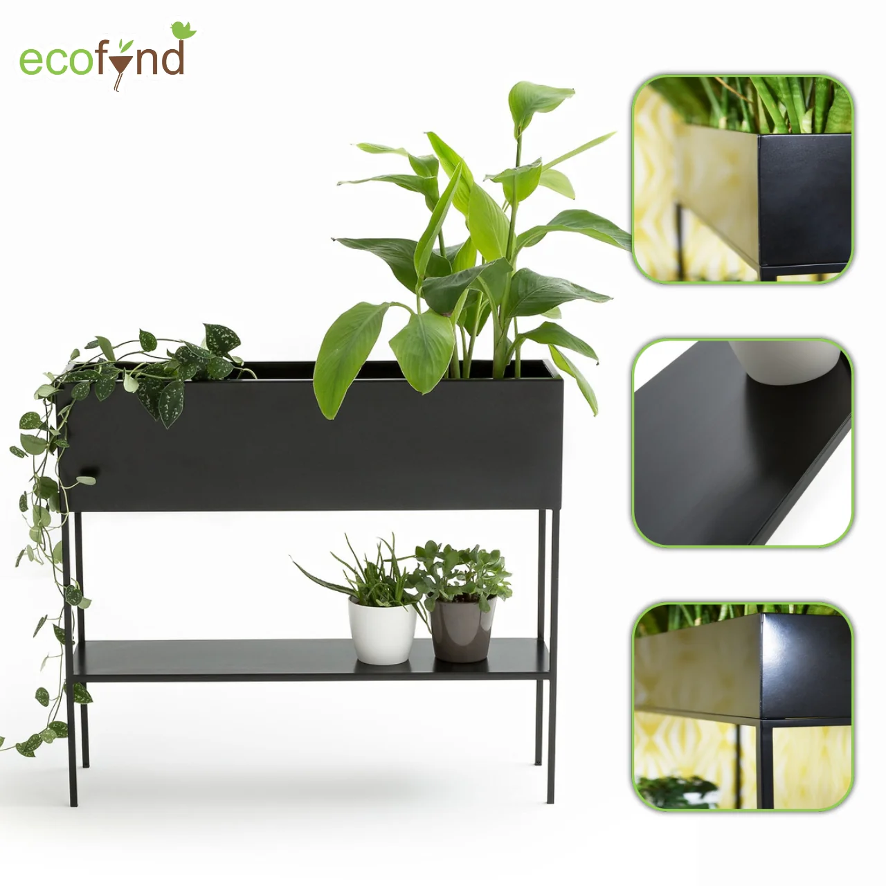 2-Tier Elevated Outdoor Planter Box – Metal Garden Bed - Image 3