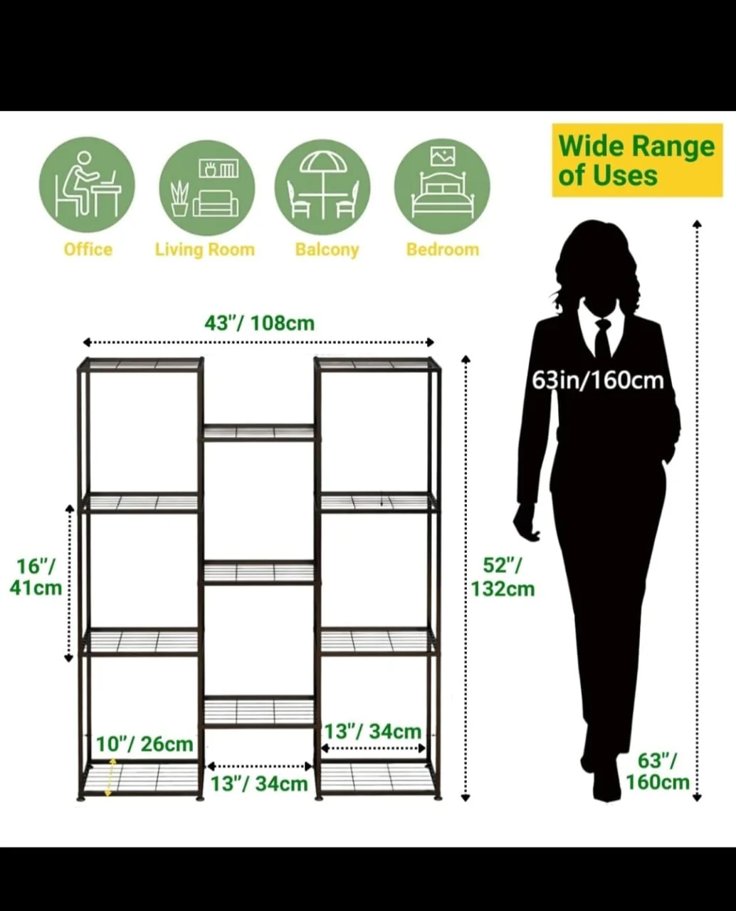 Large Multi-Tier Metal Plant Stand – Modern Ladder Shelves - Image 4