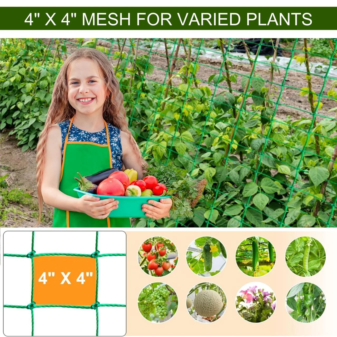 Tangle-Free Durable Garden Trellis Net (6x3 ft) – Boost Plant Growth - Image 5