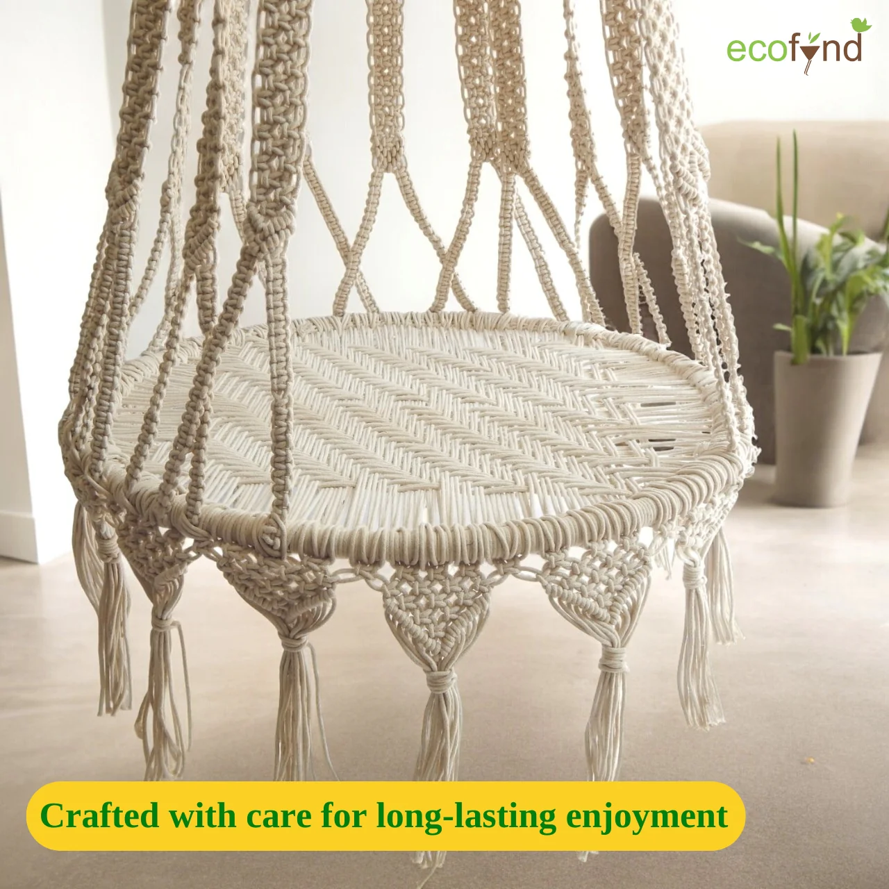 Premium Boho Macrame Swing Hammock –  Indoor & Outdoor Hanging Chair - Image 5