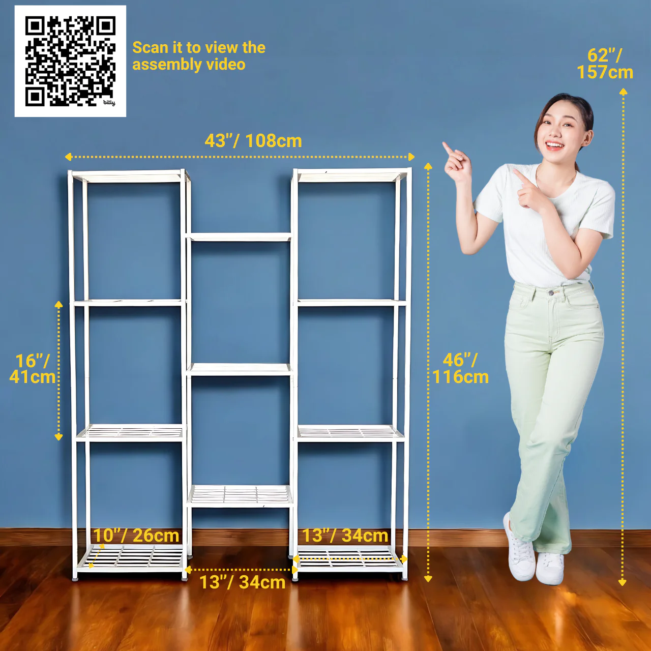 Plantica 11-Tier Metal Plant Stand – Vertical Display Rack for Home & Garden - Image 3