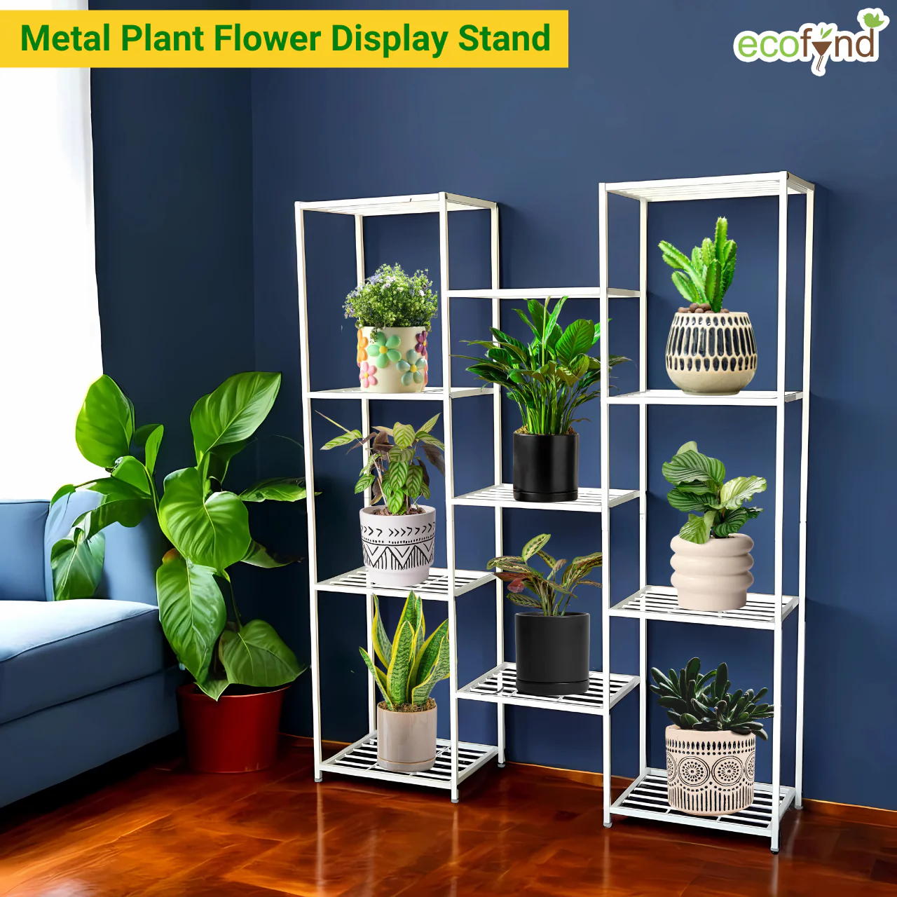 Plantica 11-Tier Metal Plant Stand – Vertical Display Rack for Home & Garden - Image 4