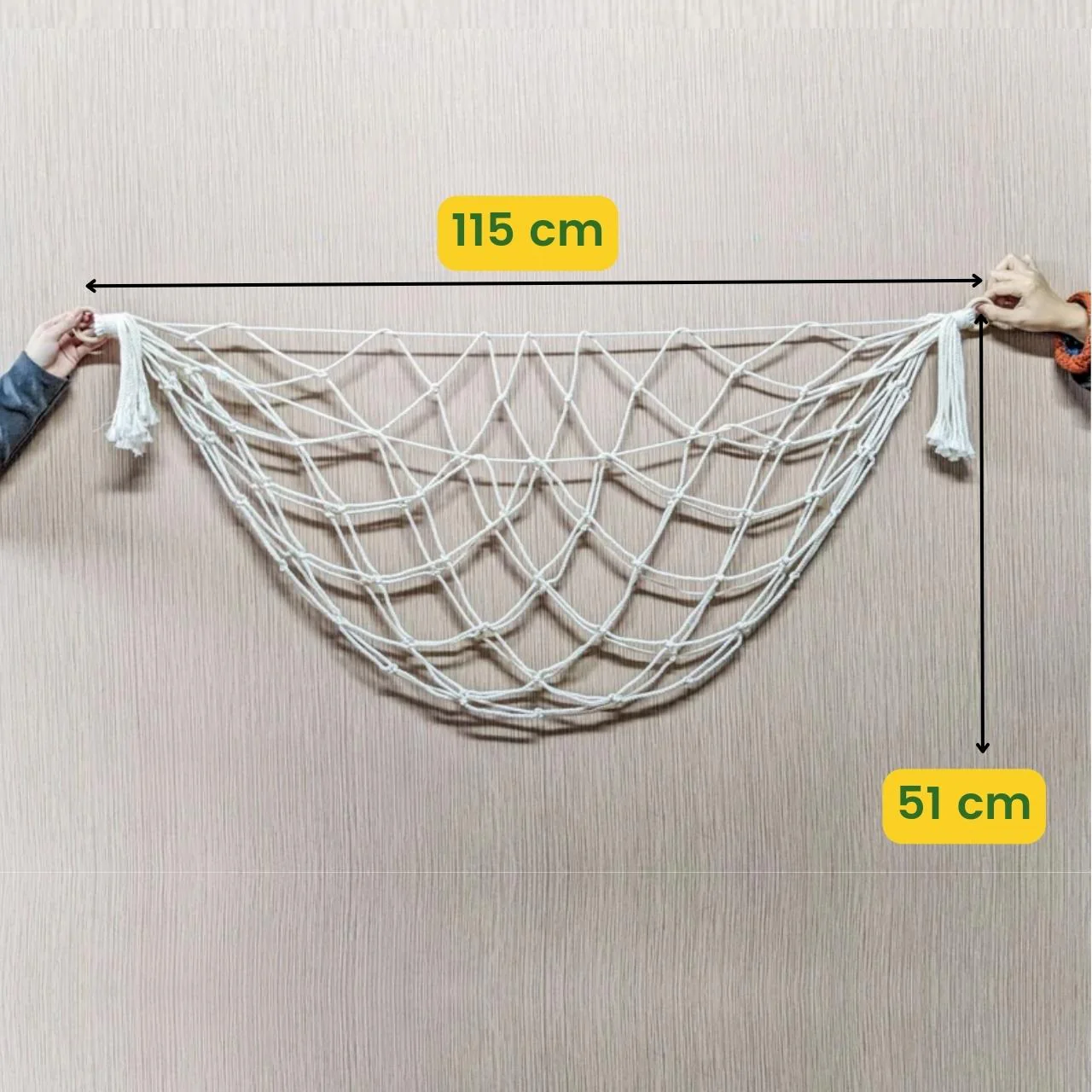 Macrame Toy Storage Hammock – Stylish & Space-Saving Organizer - Image 4