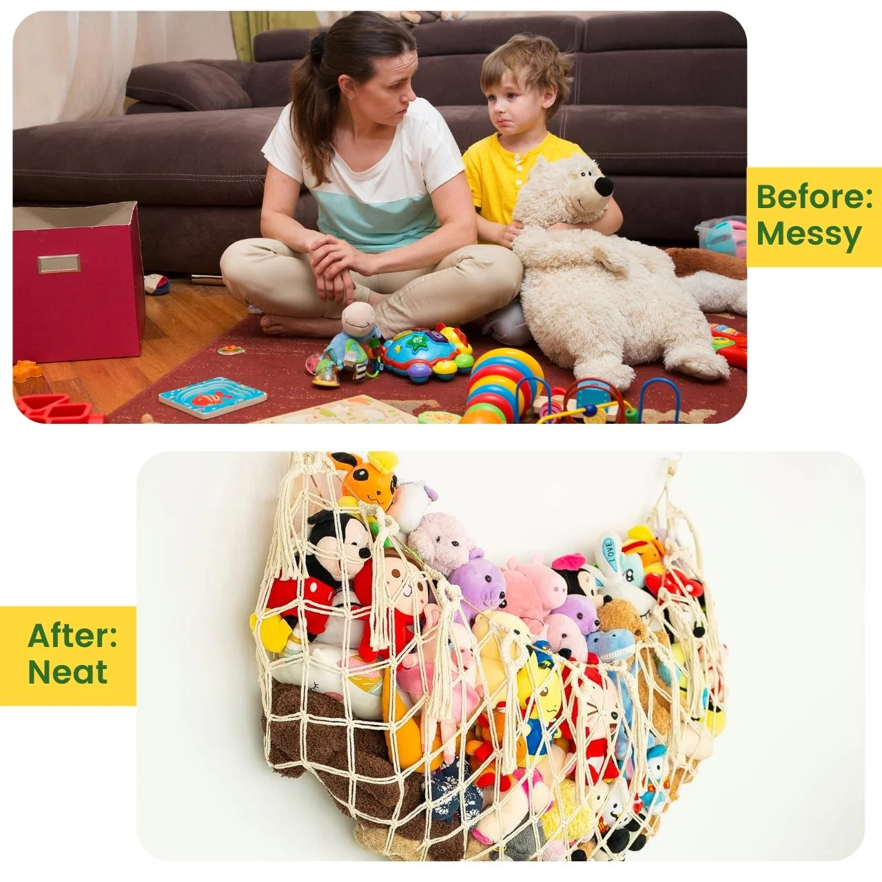Macrame Soft Toy Organizer | Toy Hammock - Image 6