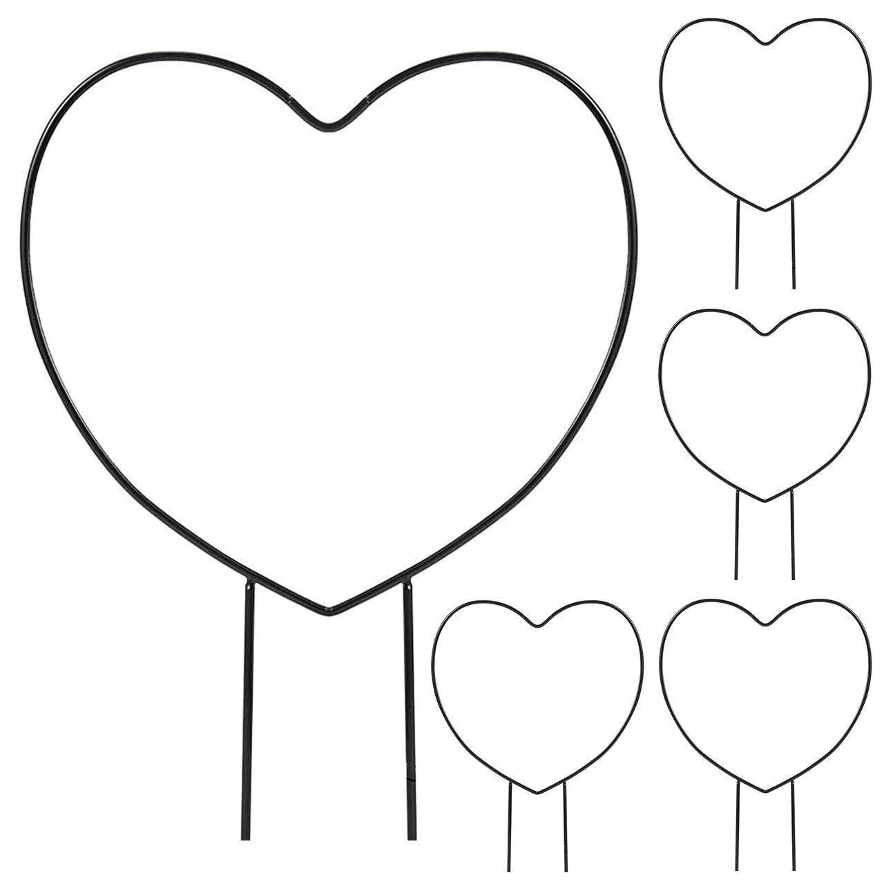Heart Shaped Metal Garden Trellis - Image 4