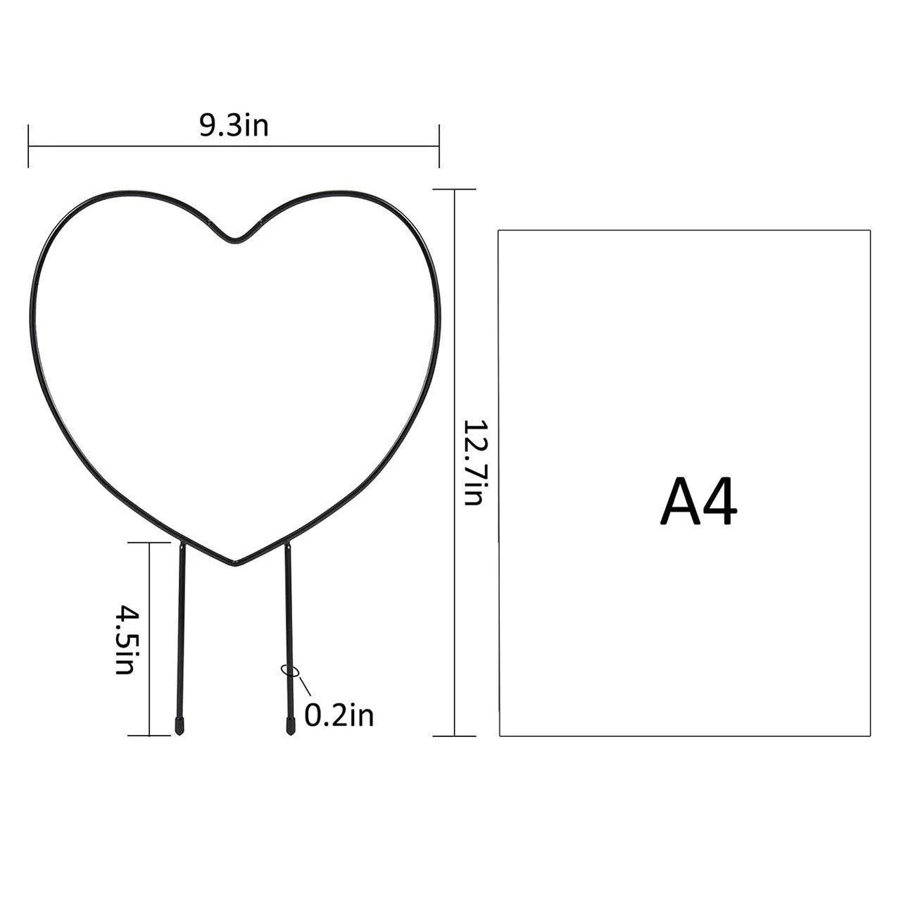 Heart Shaped Metal Garden Trellis - Image 5