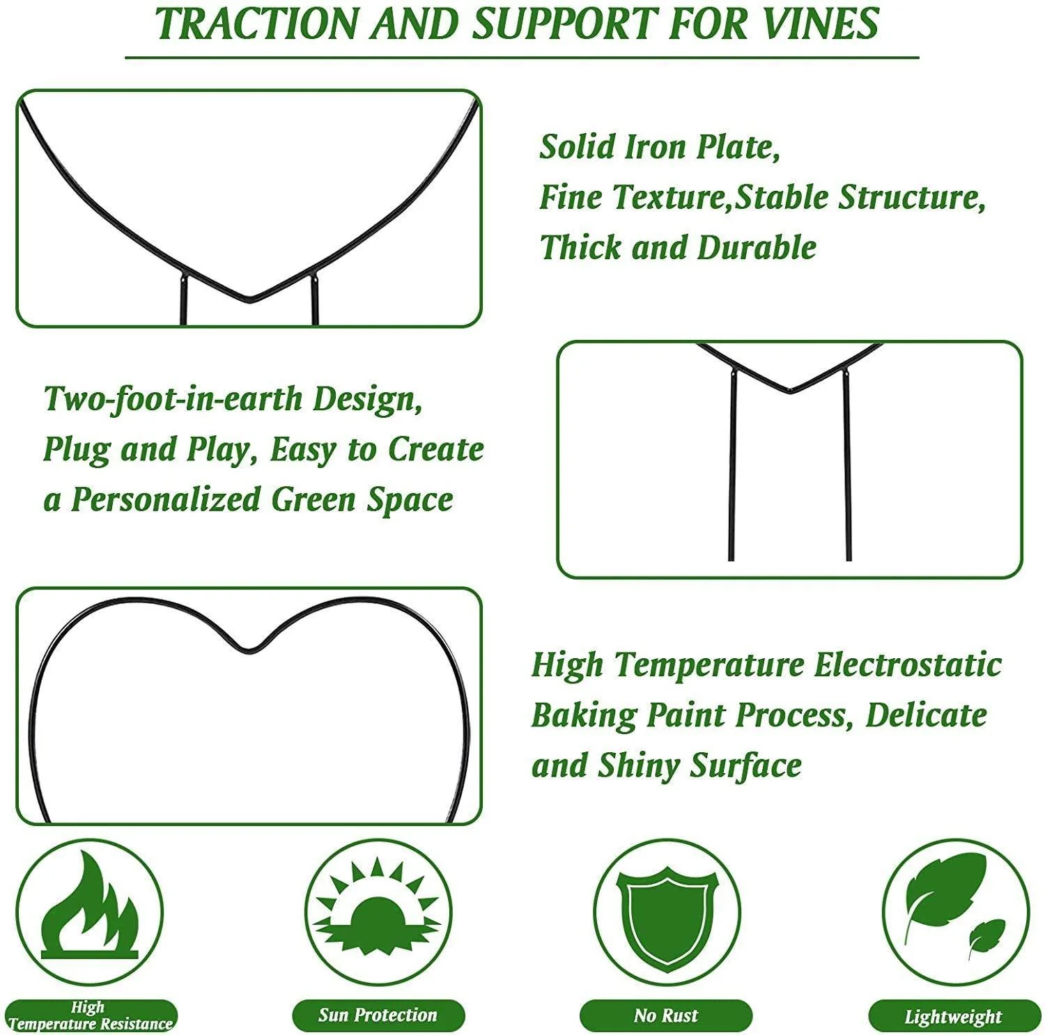 Heart Shaped Metal Garden Trellis - Image 6