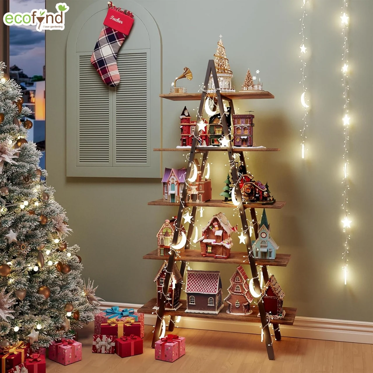 Trivo A-Shaped 5-Tier Metal Planter Stand – Space-Saving Display Rack - Image 8