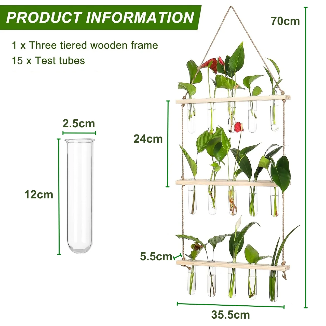 Vertical Bloom – 3-Tier Test Tube Planter by Ecofynd - Image 5